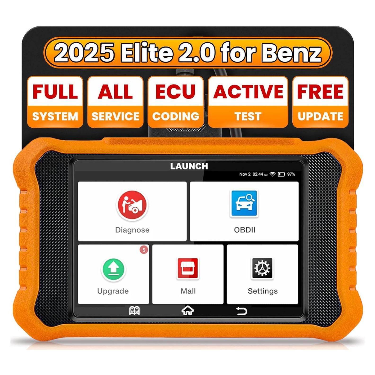 Escáner OBD2 LAUNCH Creader Elite V2.0 para Mercedes Benz