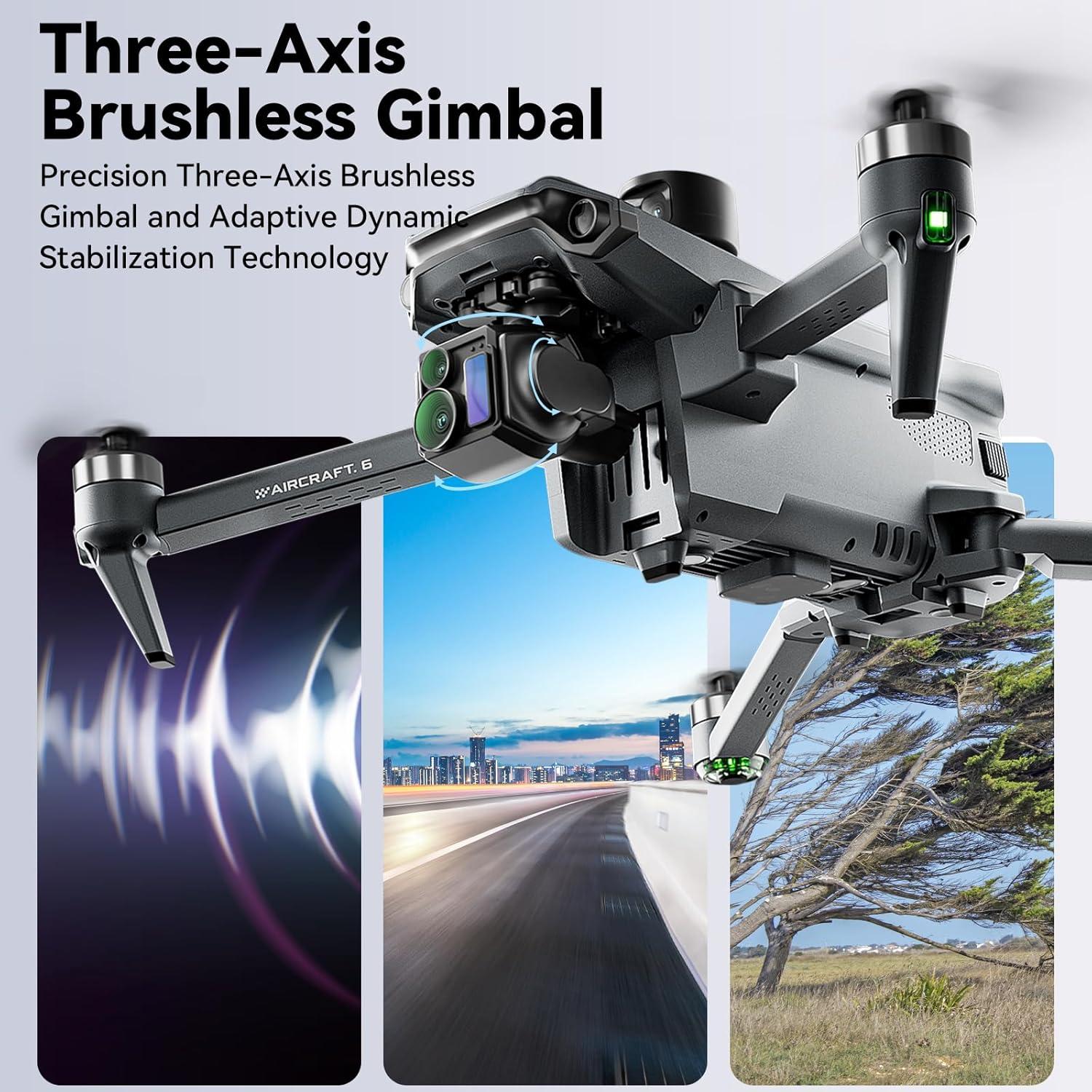 Dron Profesional TODAMU 8K con Gimbal 3 Ejes y GPS