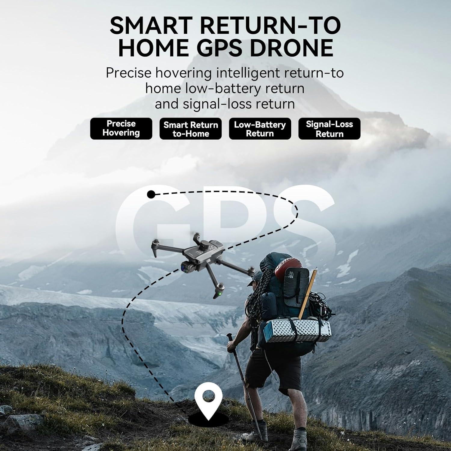 Dron Profesional TODAMU 8K con Gimbal 3 Ejes y GPS