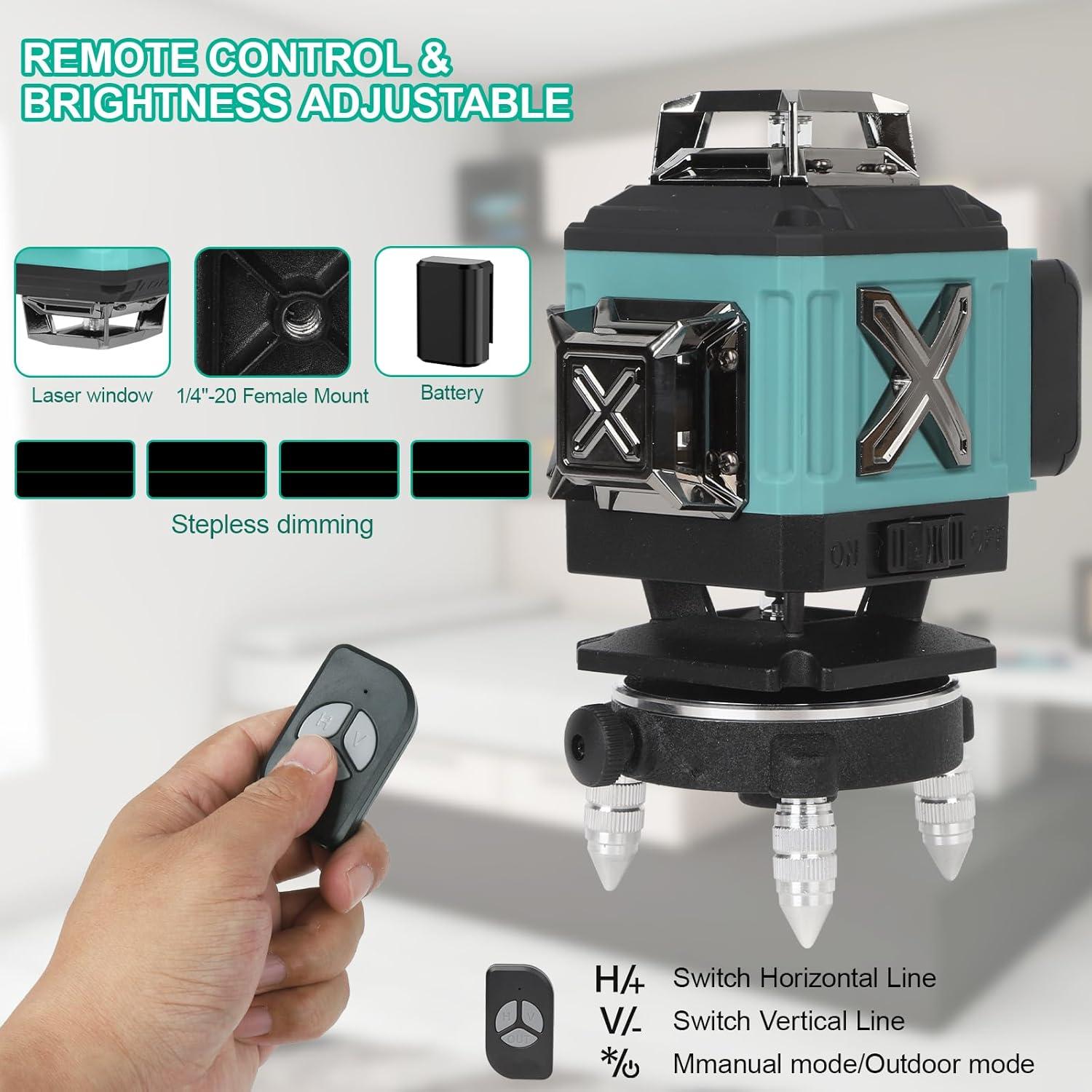 Nivel láser 4D ENRIPRT 16 líneas 360° con control remoto