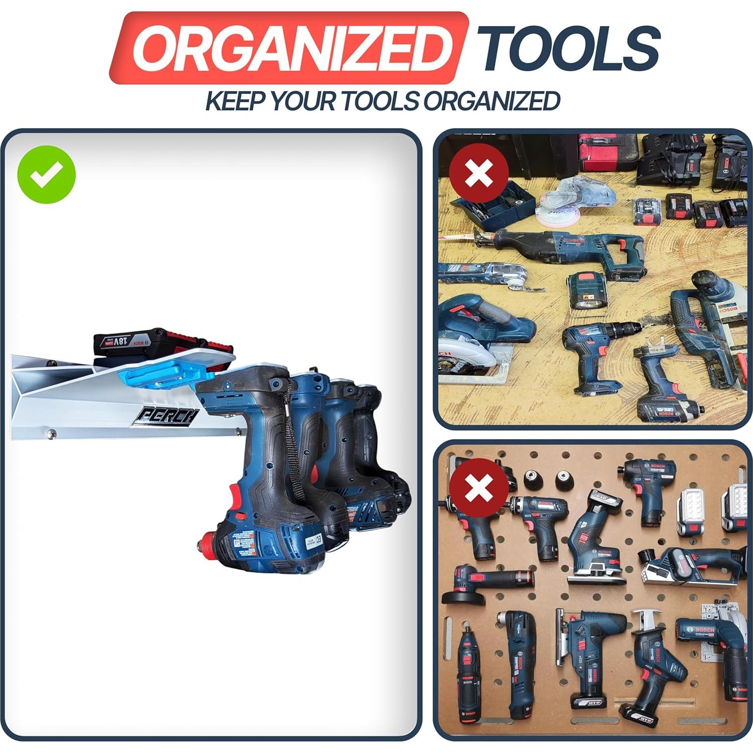 Soportes de Herramientas PERCH para Bosch - Paquete de 3