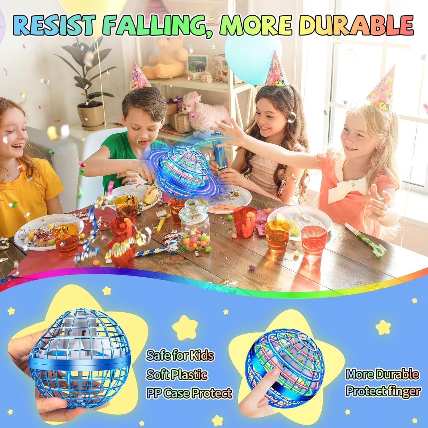 Bola Voladora Mini Drone Junywell Azul con Luces LED