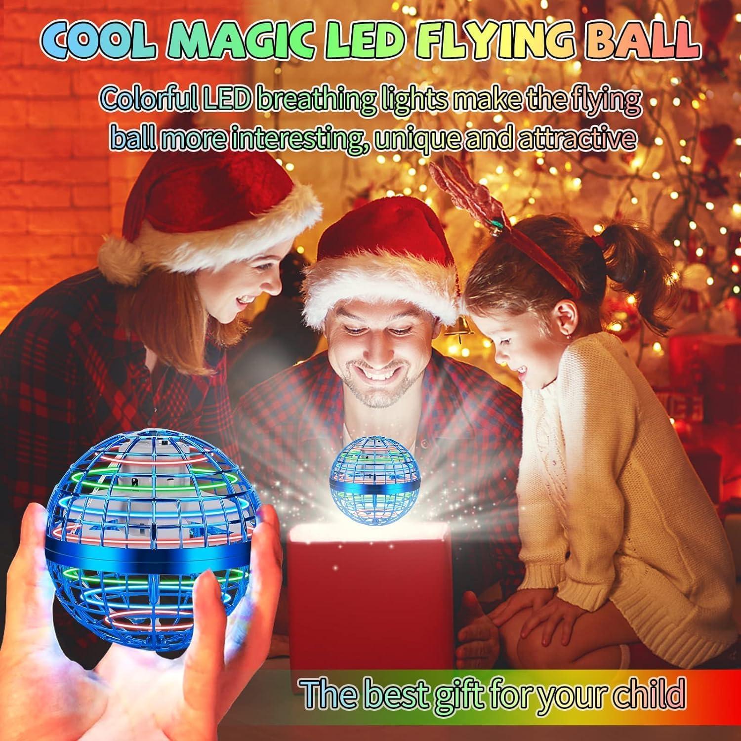 Bola Voladora Mini Drone Junywell Azul con Luces LED
