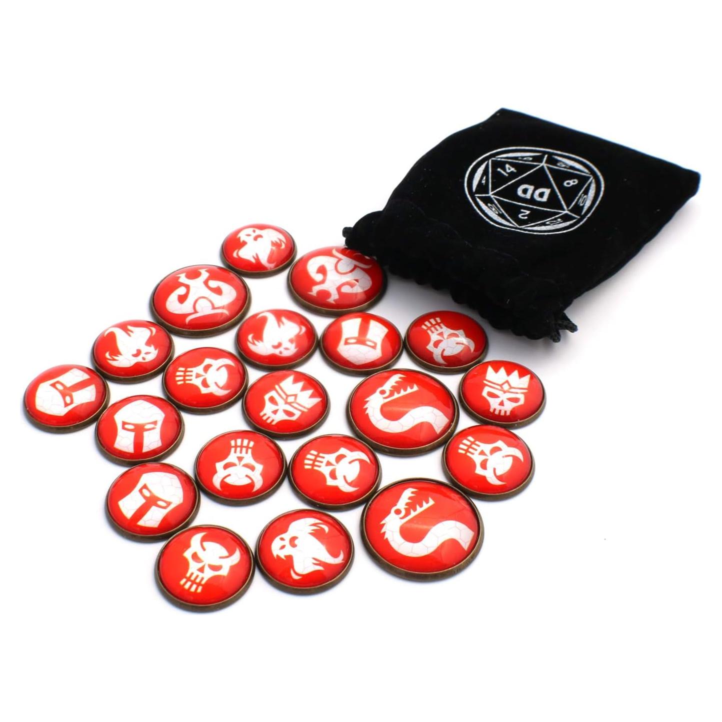 Conjunto de Fichas D&D Dahan Dice 20 Monstruos Estándar