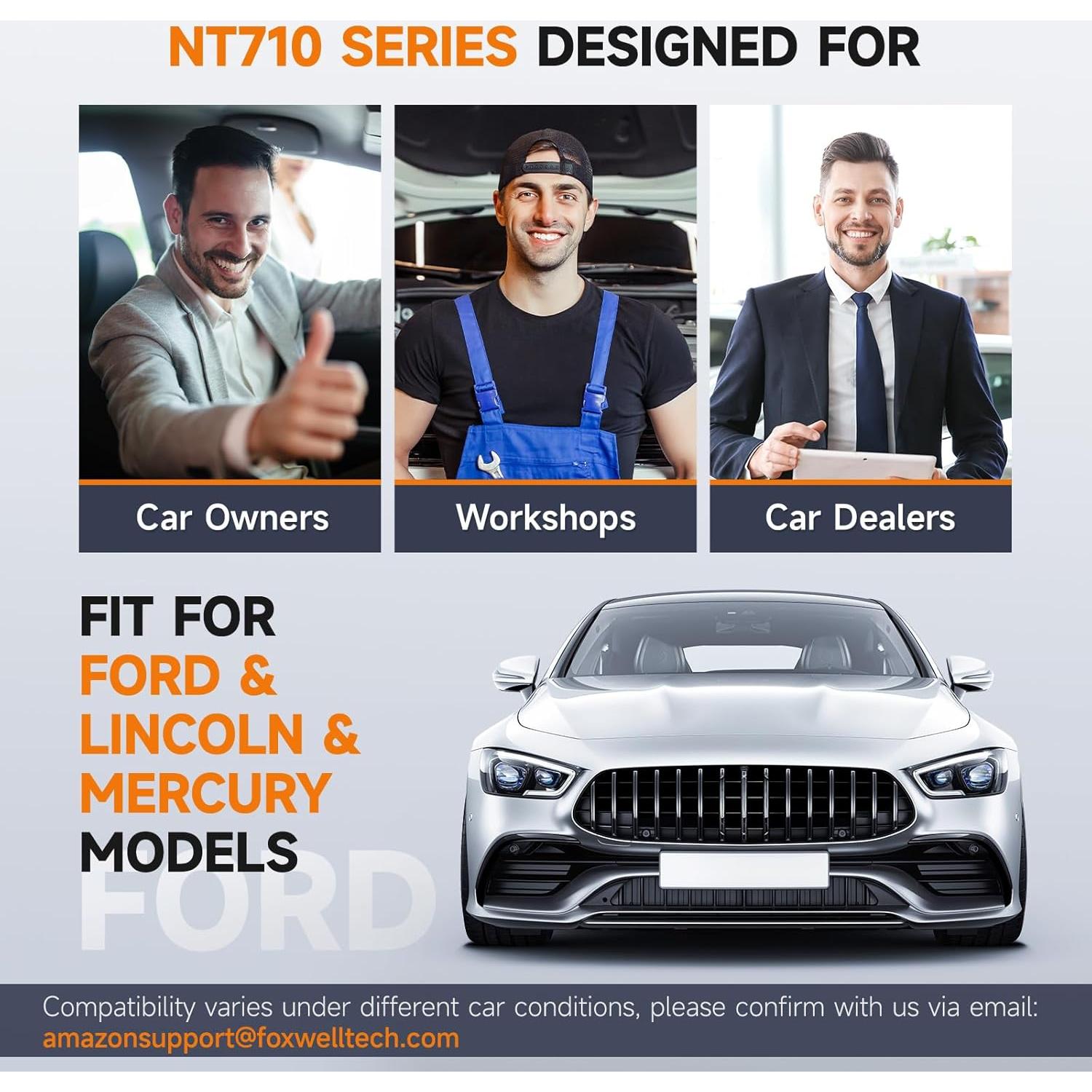 Escáner FOXWELL NT710 Diagnóstico Completo para Ford, Lincoln, Mercury