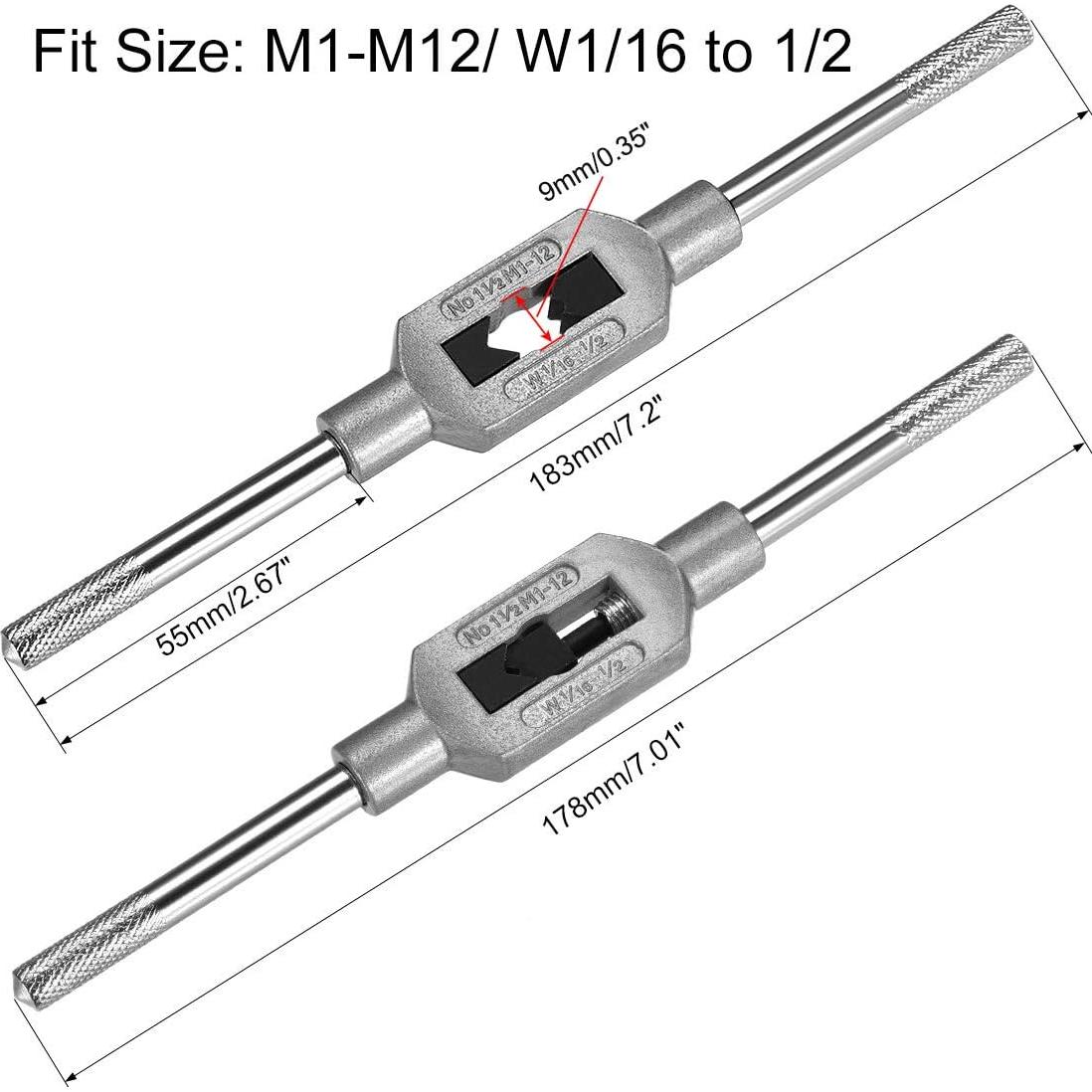 Llave de Grifo Ajustable uxcell M1-M12 Acero Níquel