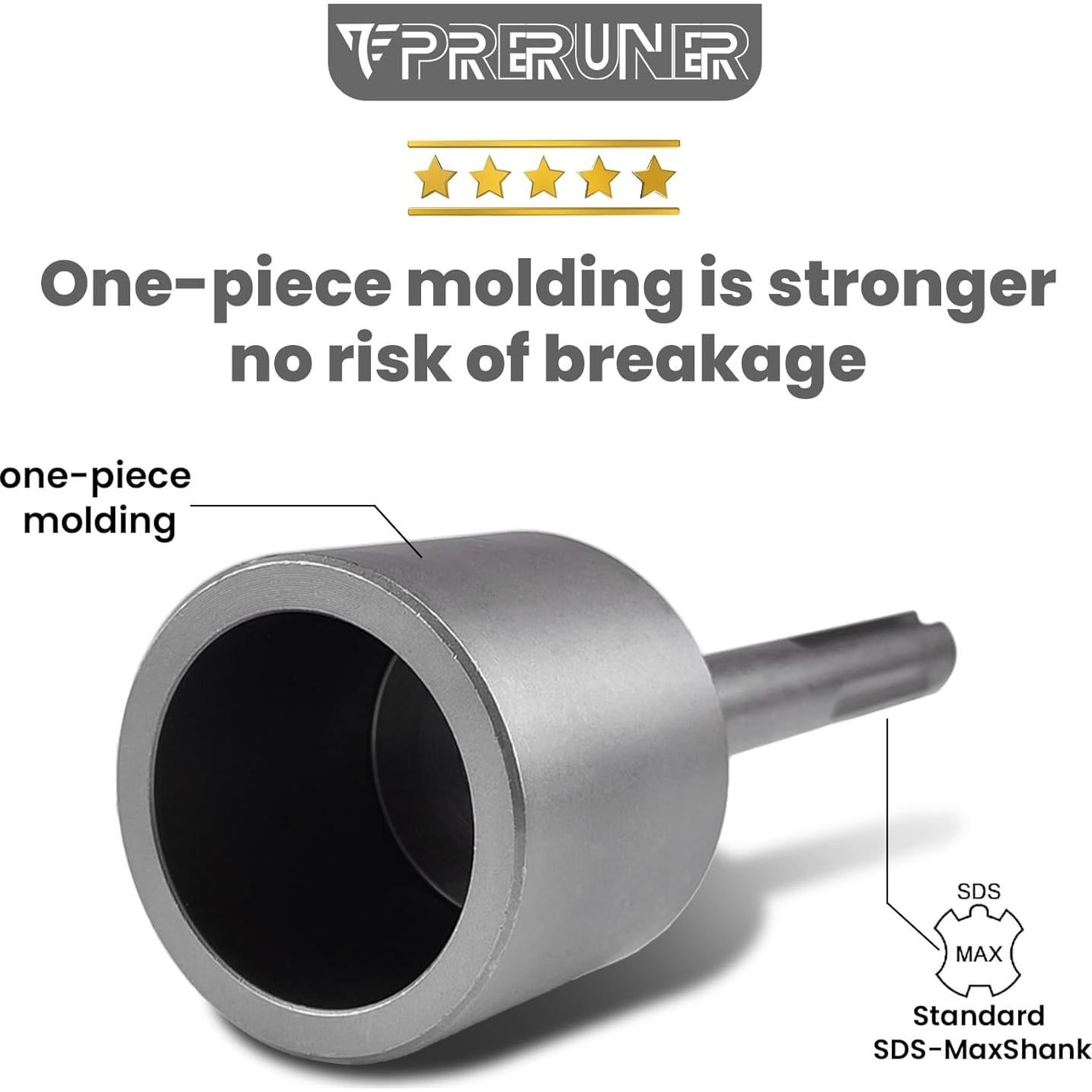 Conductor de Poste T SDS Max Preruner 21.6 cm 2" Diámetro