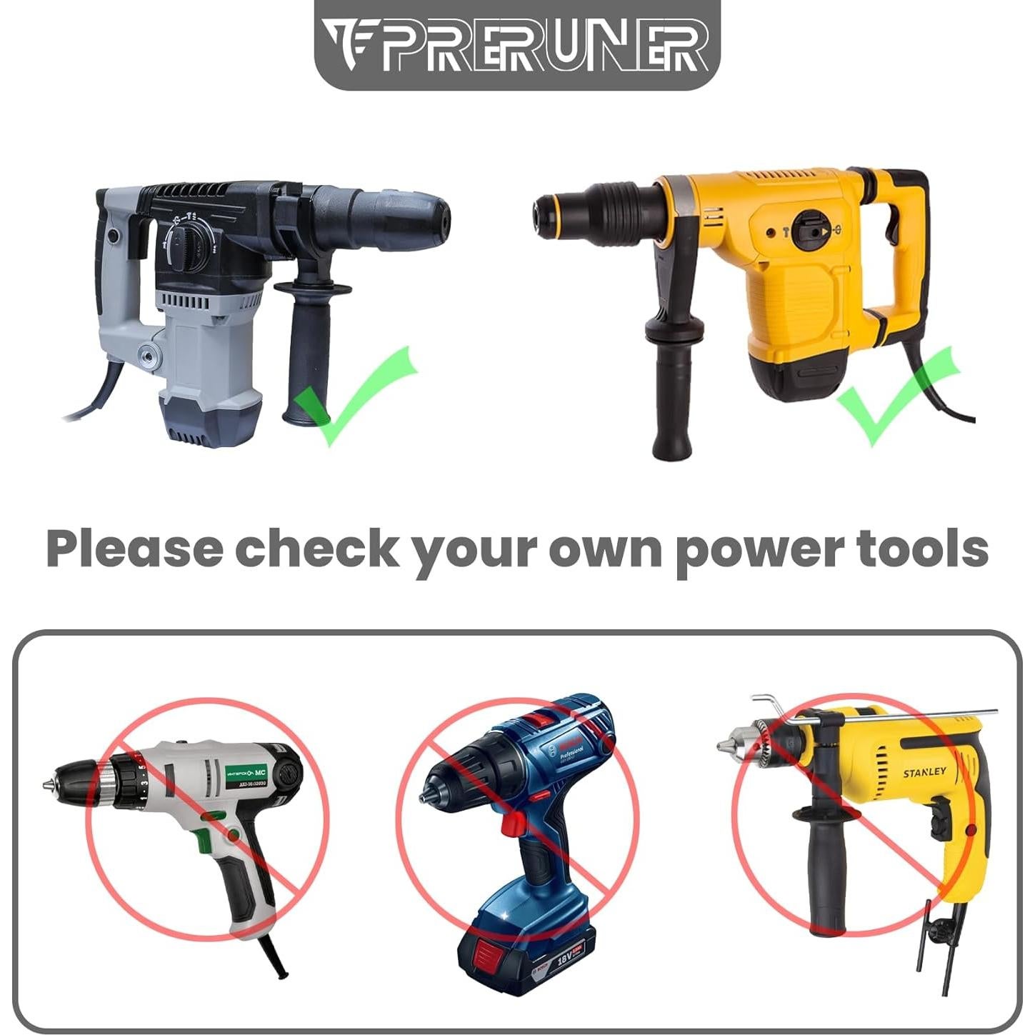 Conductor de Poste T SDS Max Preruner 21.6 cm 2" Diámetro