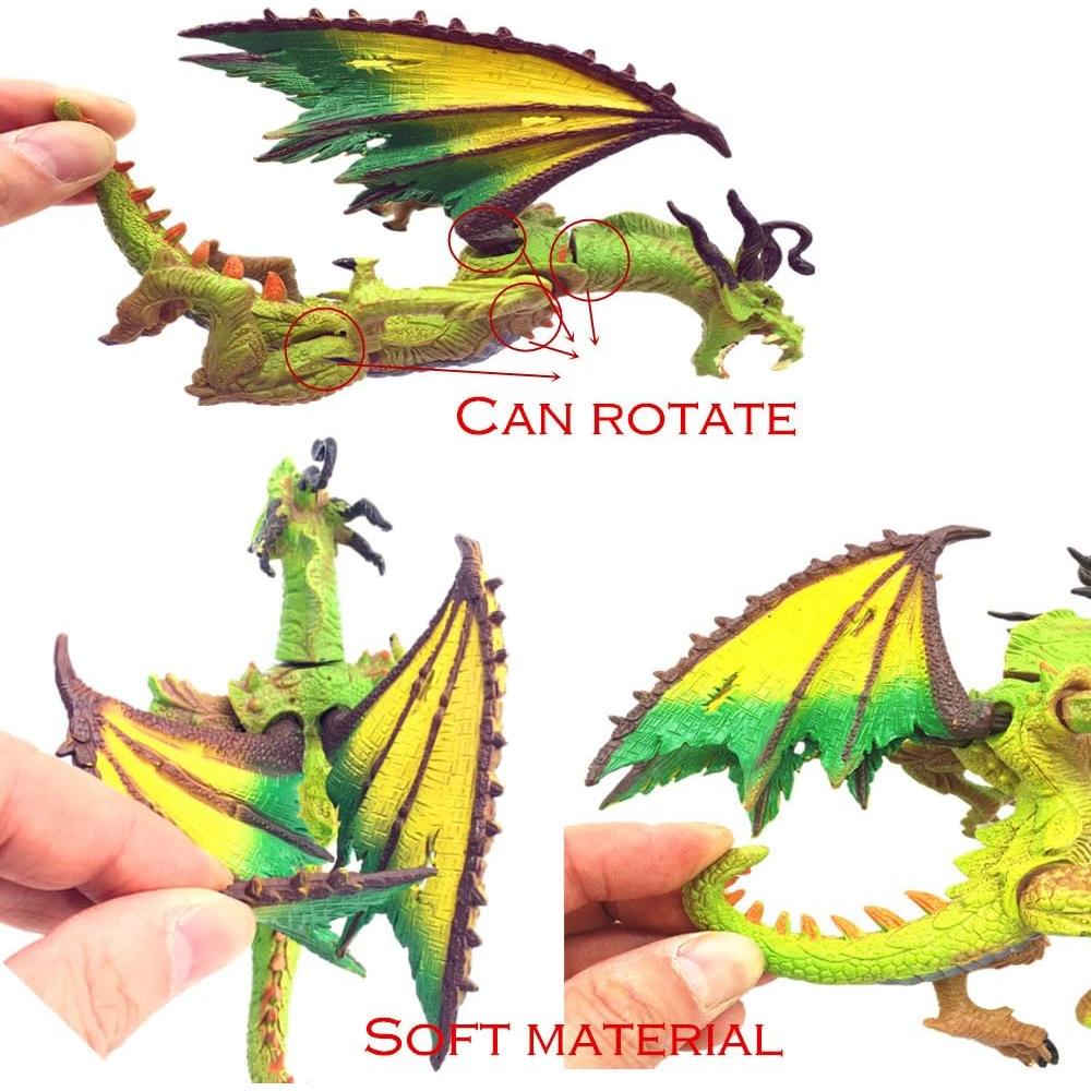 Figura Caballero Dragón Guaishou con Caballo y Lanza