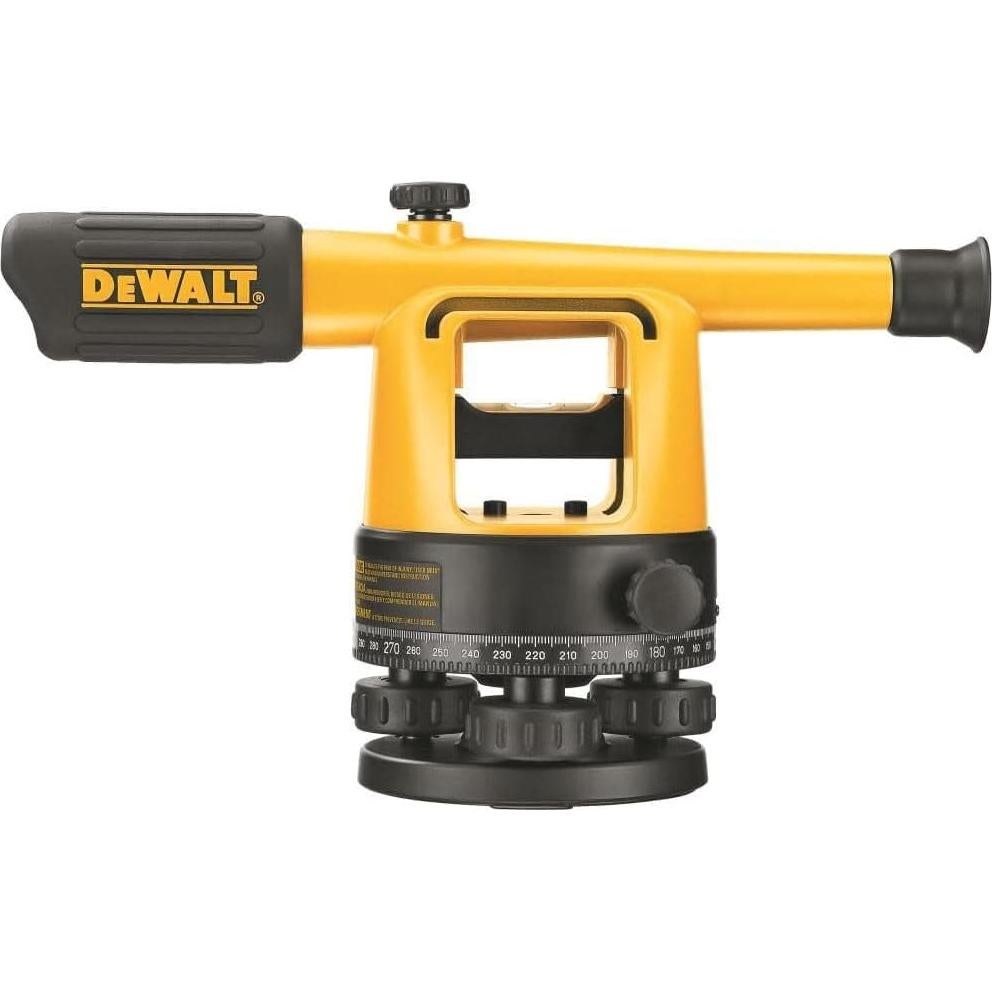 Nivel de tránsito DEWALT DW090PK 20X con trípode y varilla