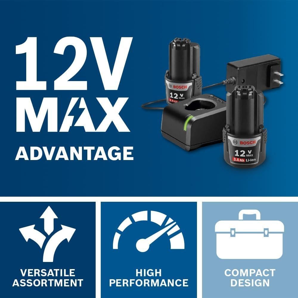 Kit Batería y Cargador Bosch 12V Max Litio-Ion 2.0 Ah