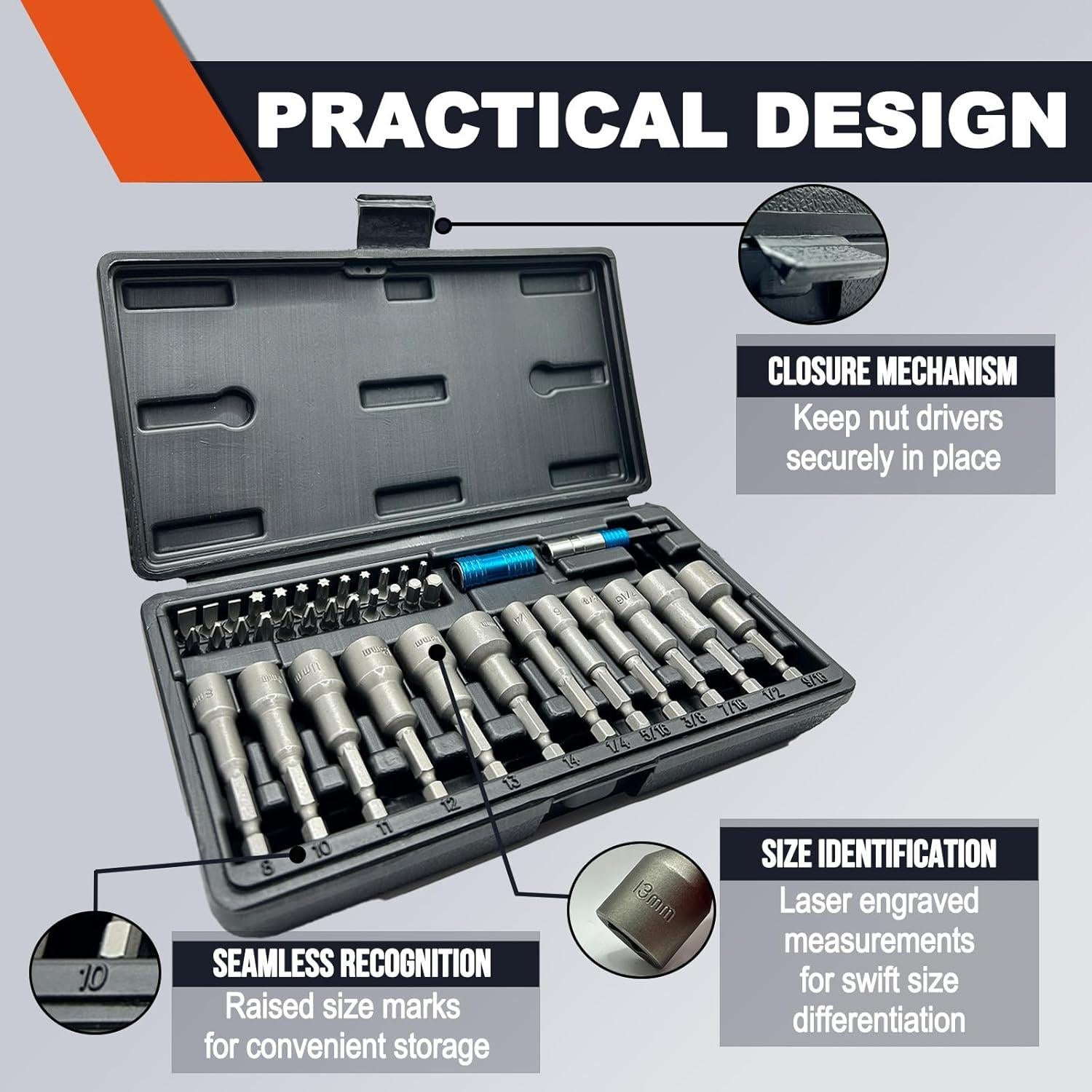 Juego de 38 Piezas Controladores de Tuercas WAYwin