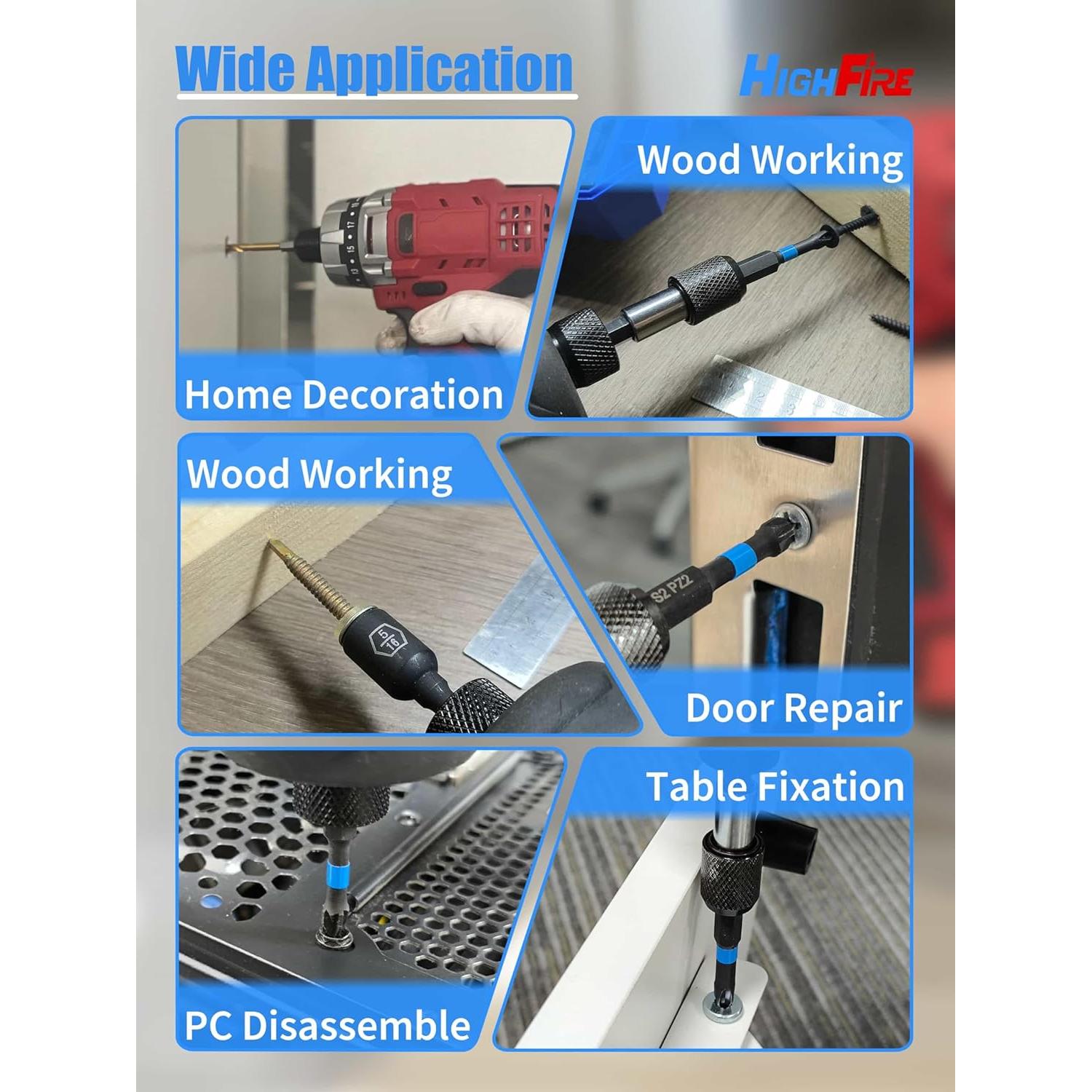 Juego de 48 Piezas de Puntas y Brocas Highfire