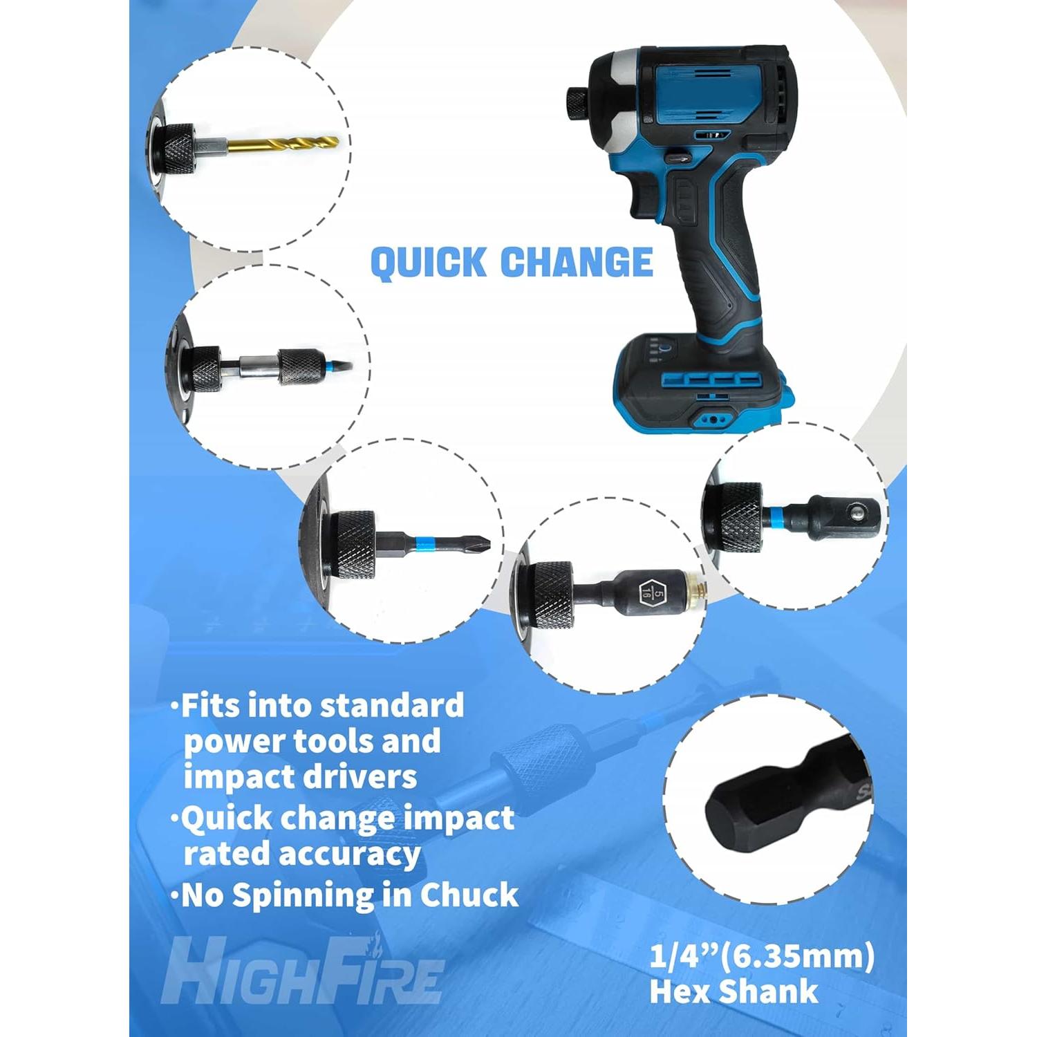 Juego de 48 Piezas de Puntas y Brocas Highfire