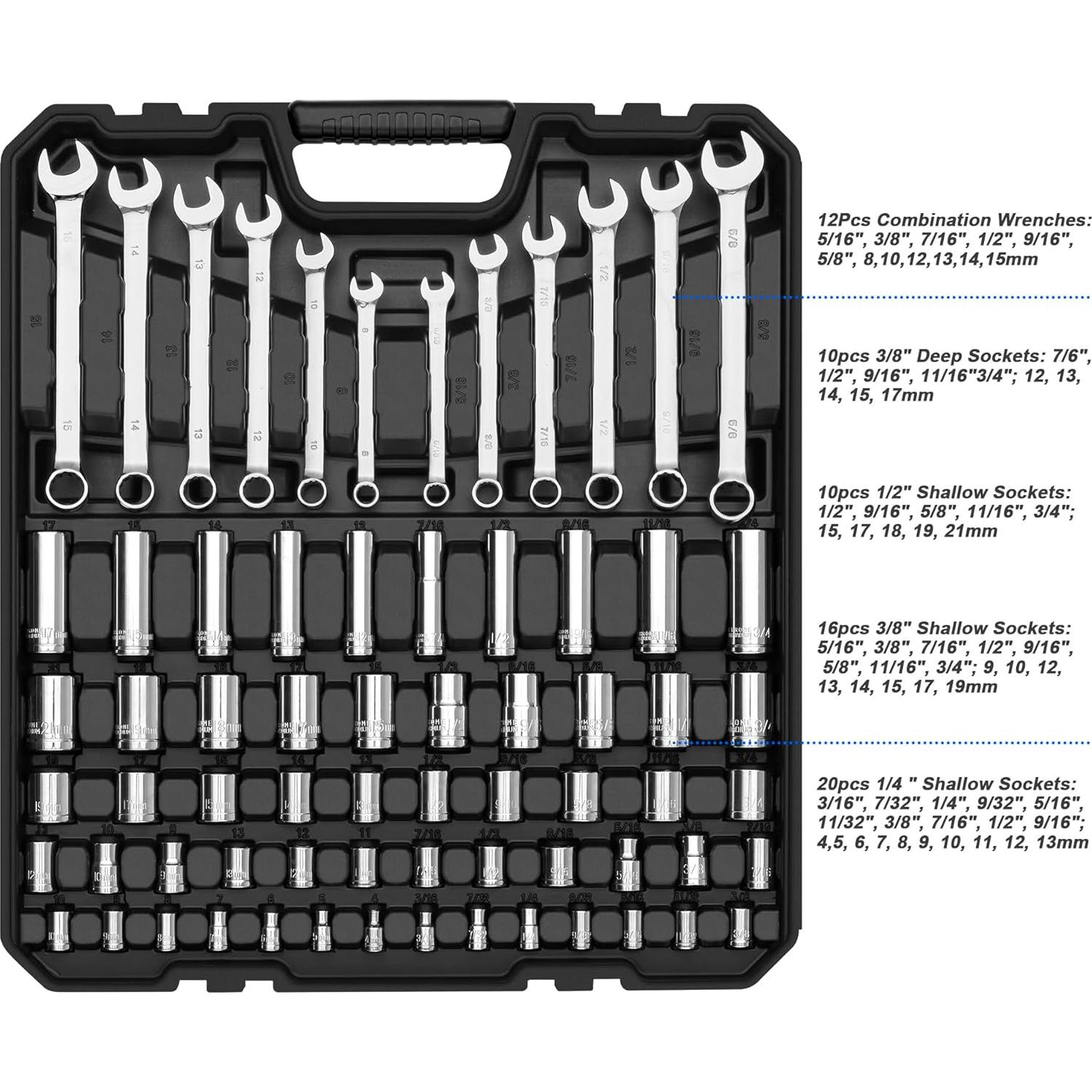 Juego de Herramientas Mecánicas Prostormer 240 Piezas con Caja