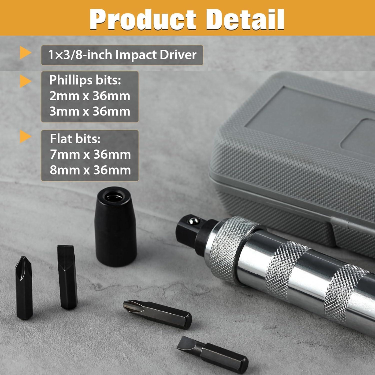 Juego de Destornillador de Impacto Manual LEONTOOL 5 Pcs