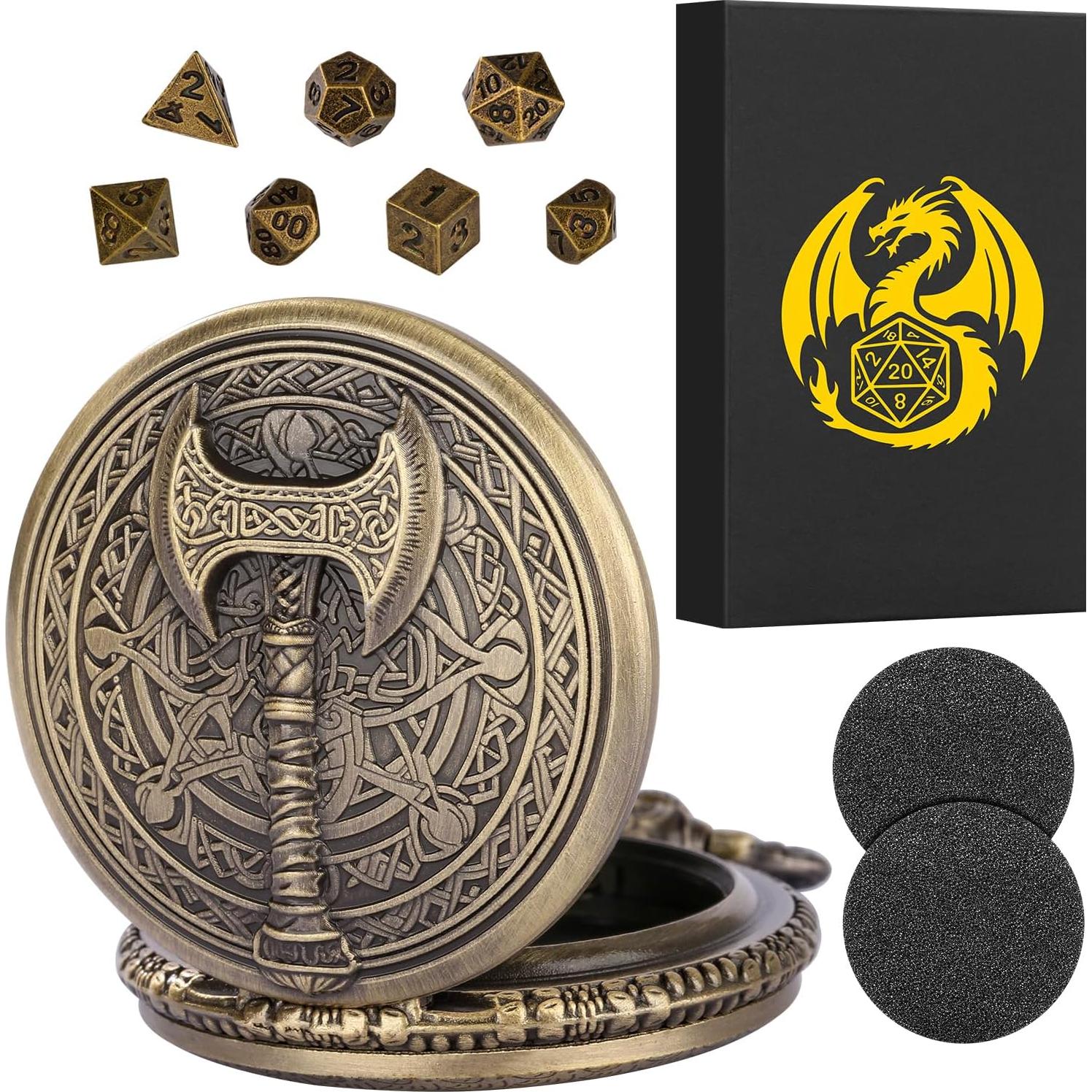 Conjunto de Dados DND Mini Keller & Weber con Estuche Bronce