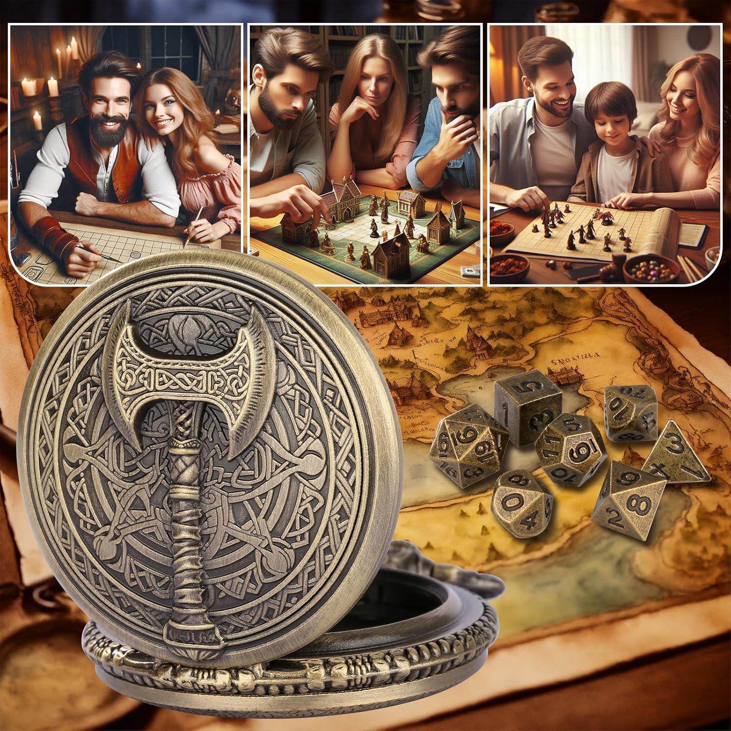 Conjunto de Dados DND Mini Keller & Weber con Estuche Bronce