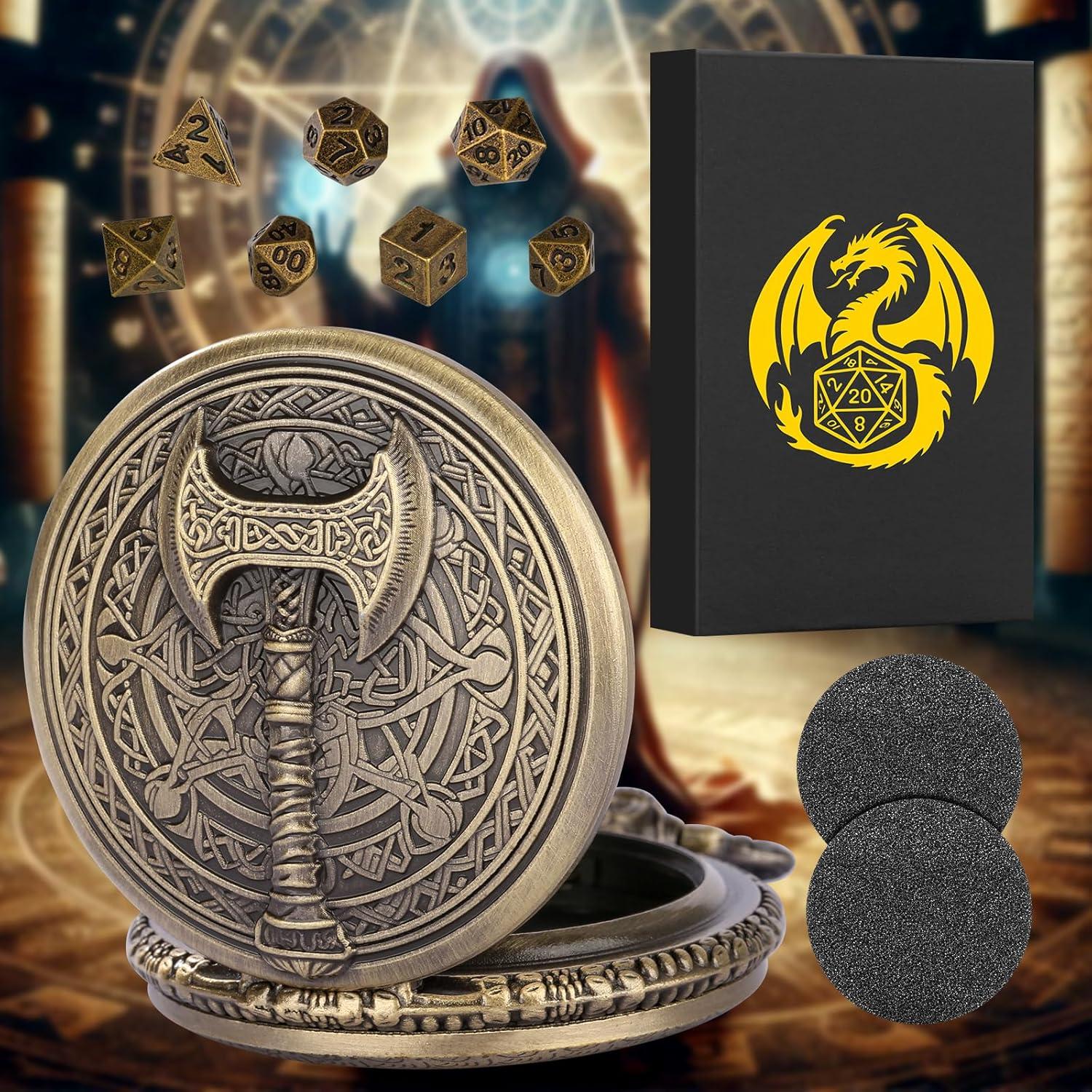 Conjunto de Dados DND Mini Keller & Weber con Estuche Bronce