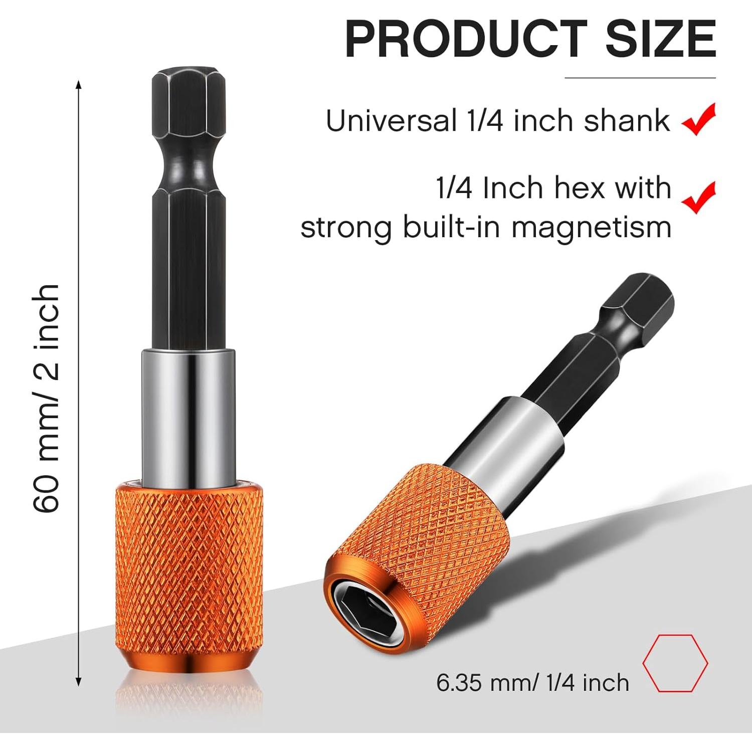 Paquete de 5 Extensiones de Broca Flexible Chumia 60 mm Magnéticas