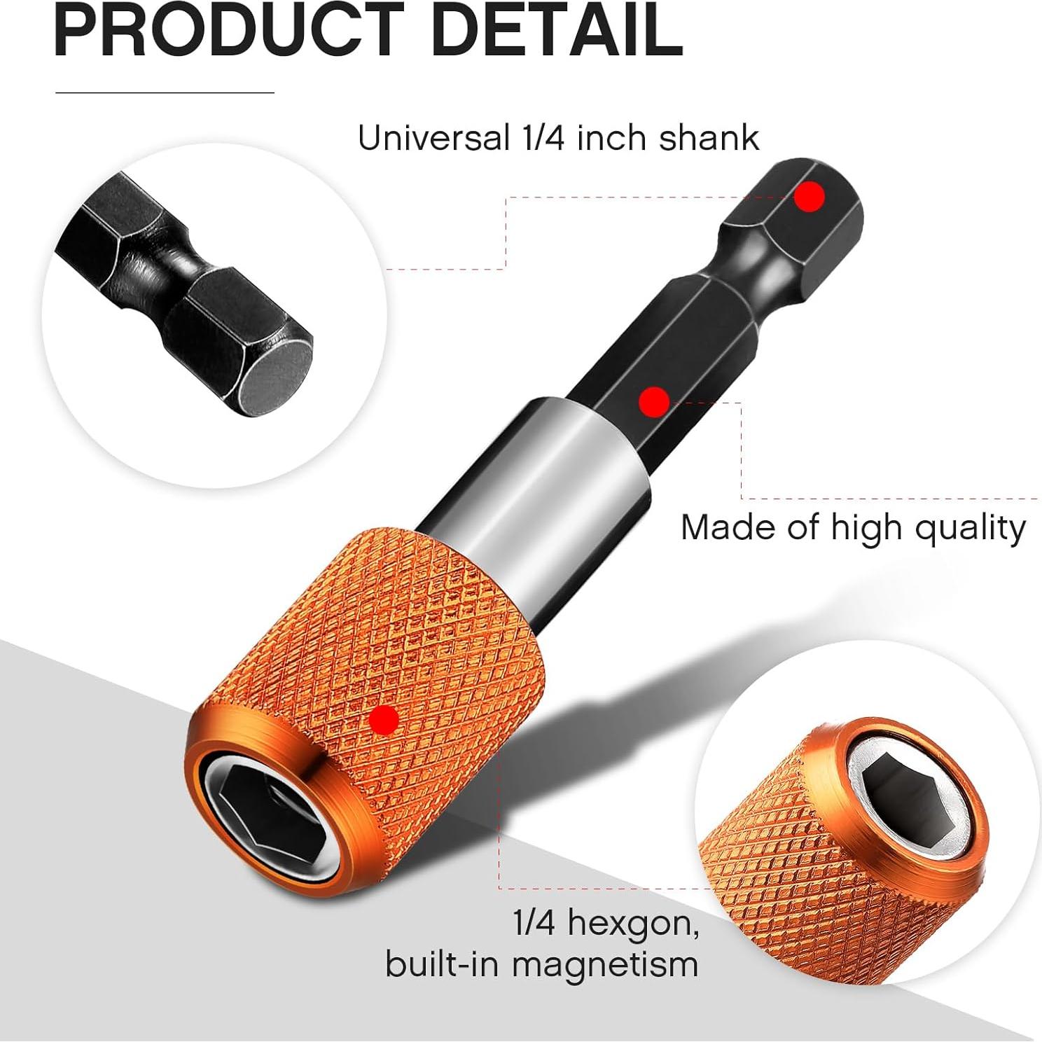 Paquete de 5 Extensiones de Broca Flexible Chumia 60 mm Magnéticas