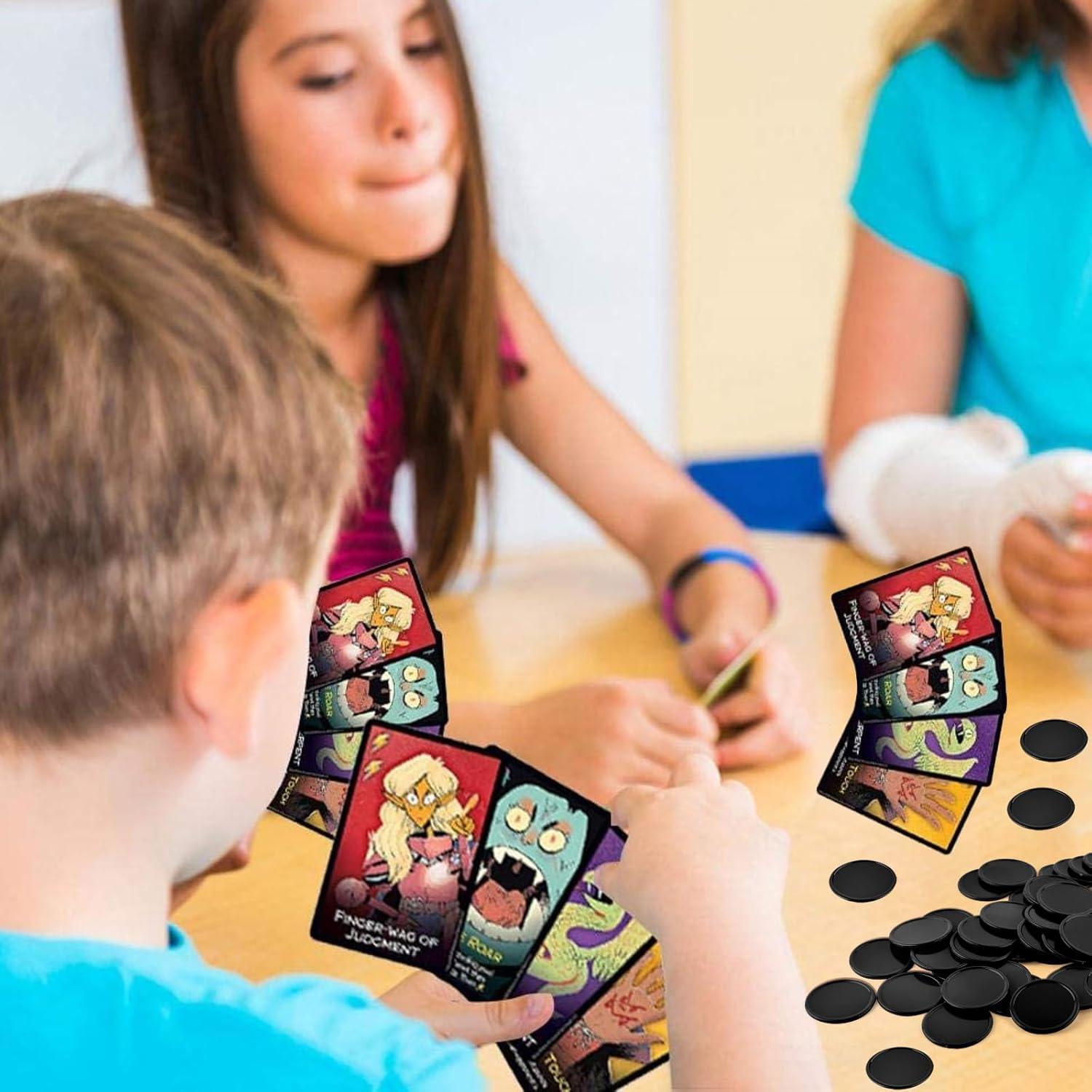 Contadores de Plástico Coopay 500 Piezas 2.5 cm Negro