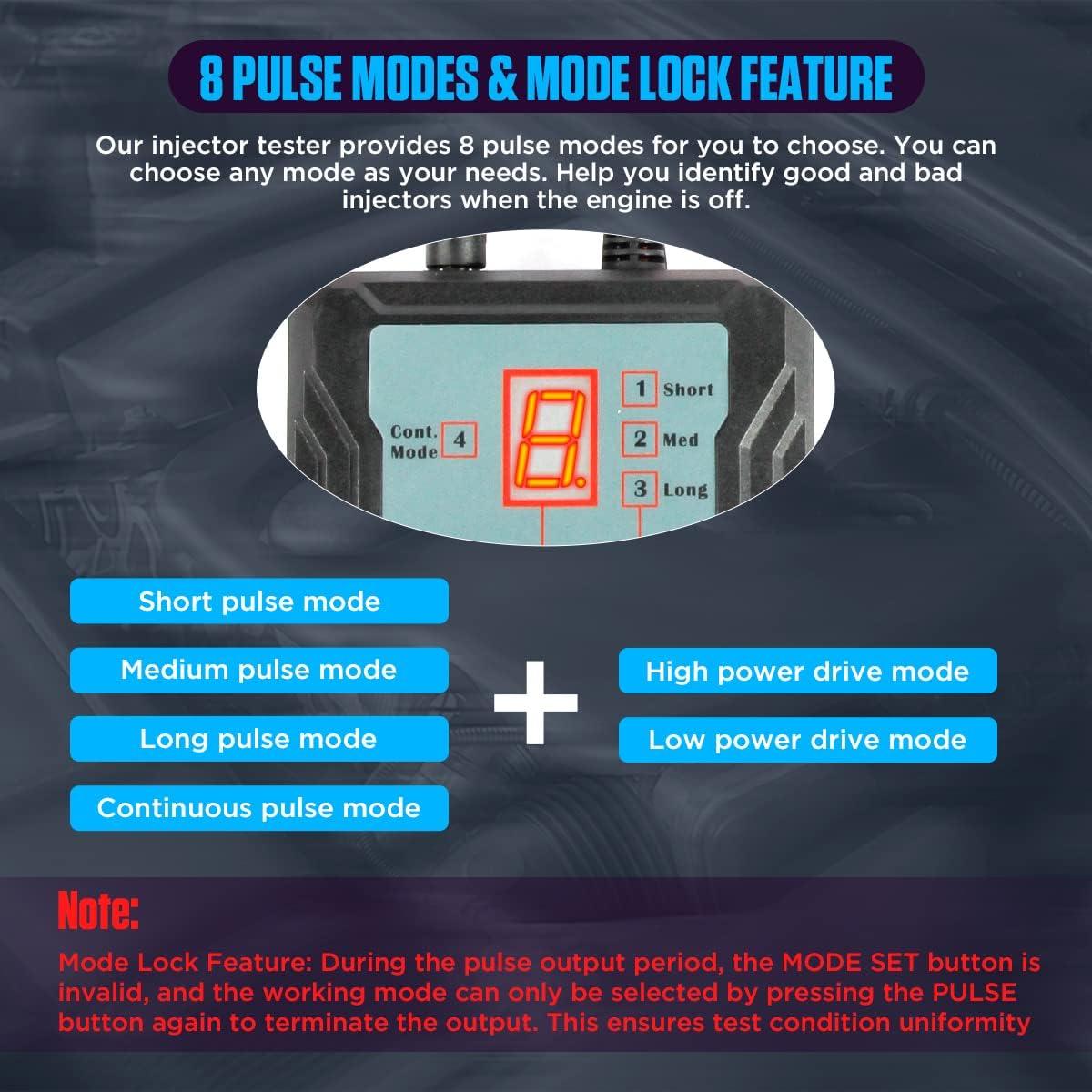 Kit Limpiador Inyectores KAISAL 8 Modos 12V 4 Adaptadores