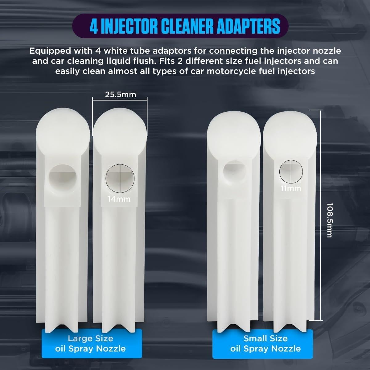 Kit Limpiador Inyectores KAISAL 8 Modos 12V 4 Adaptadores