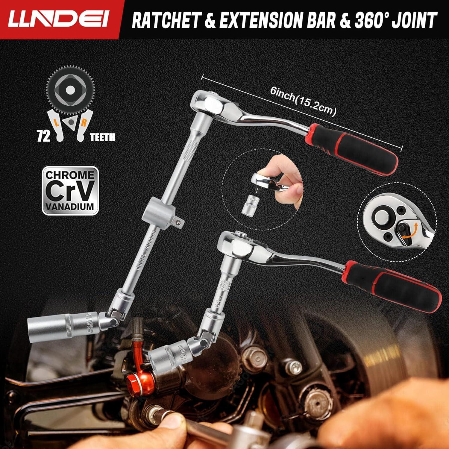 Juego de Llaves 106 Piezas LLNDEI 1/4" Acero CR-V