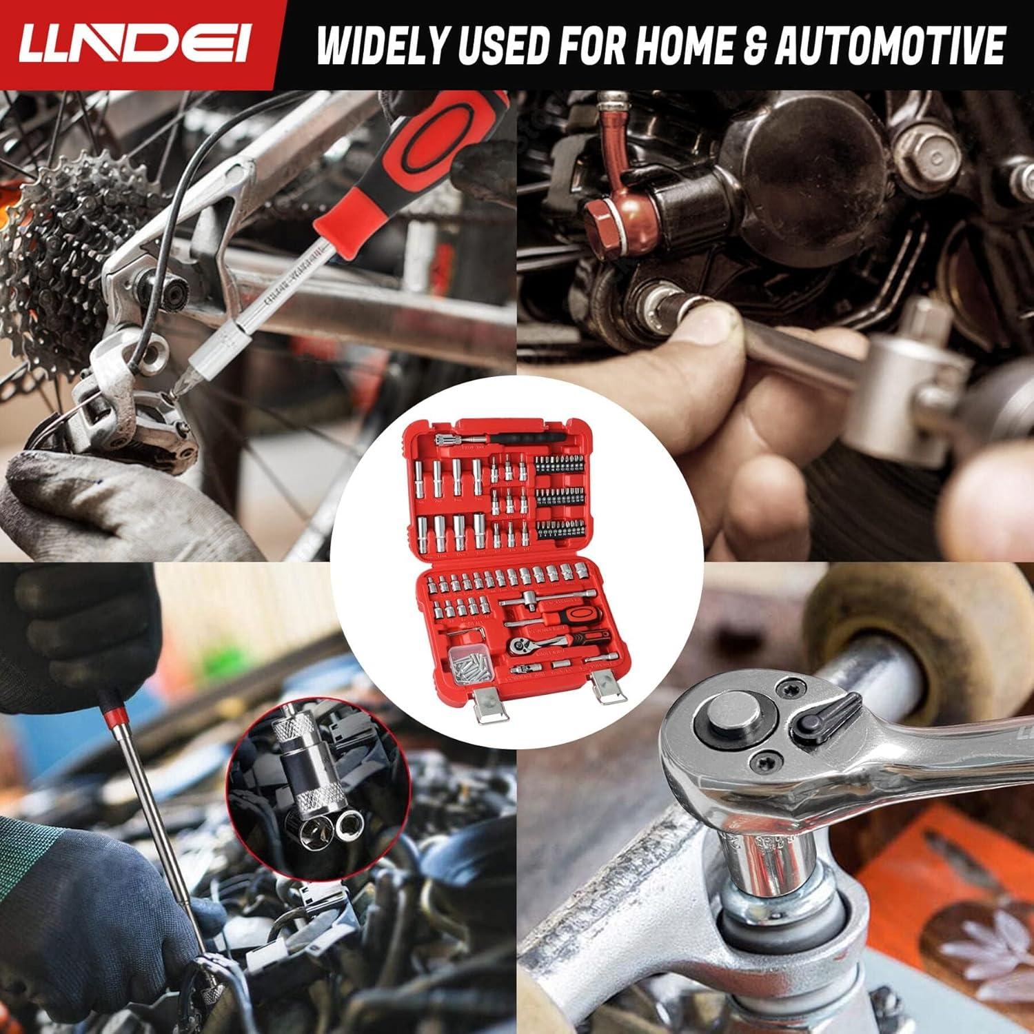 Juego de Llaves 106 Piezas LLNDEI 1/4" Acero CR-V