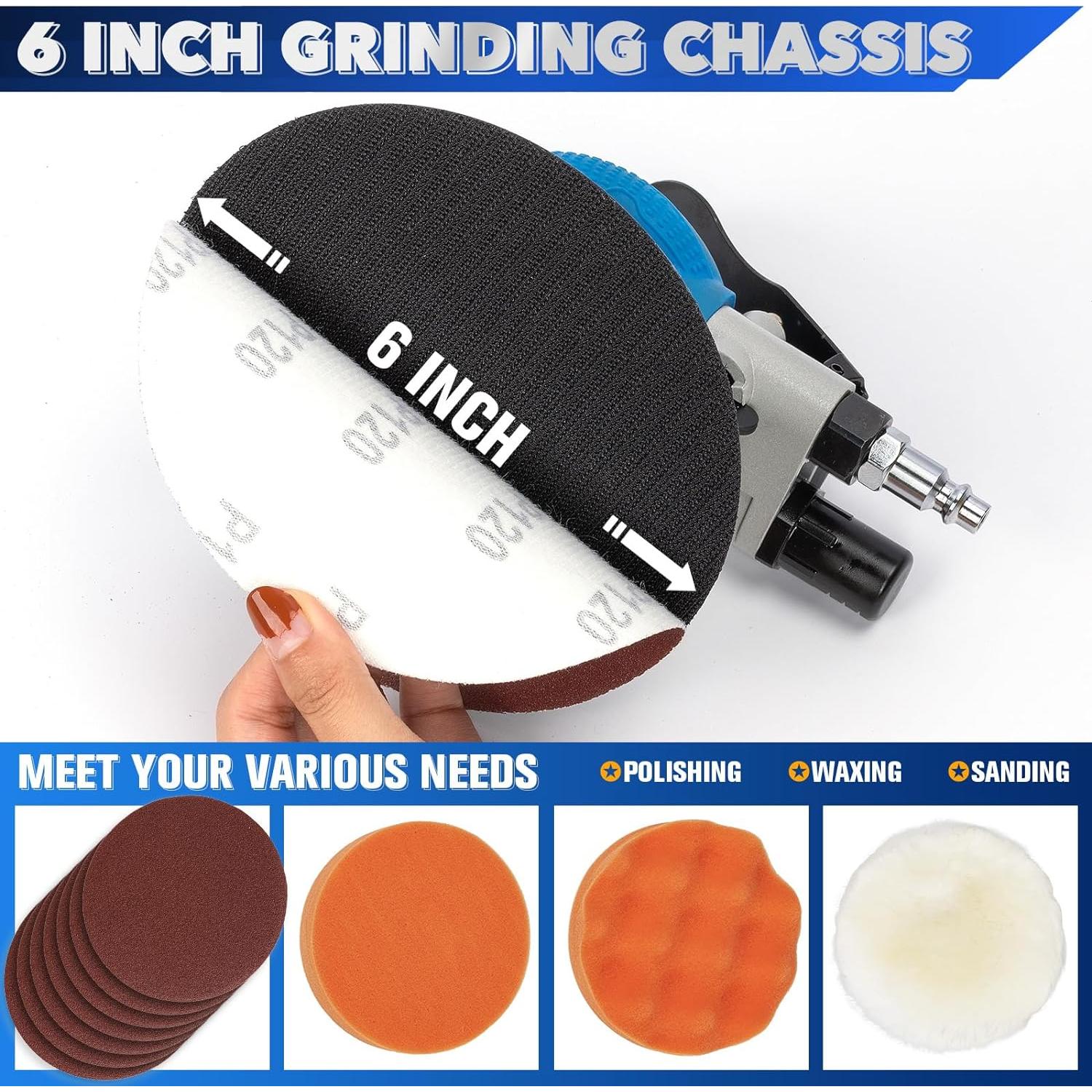 Lijadora de Aire KUIMIT DMJ 15,24 cm Doble Acción