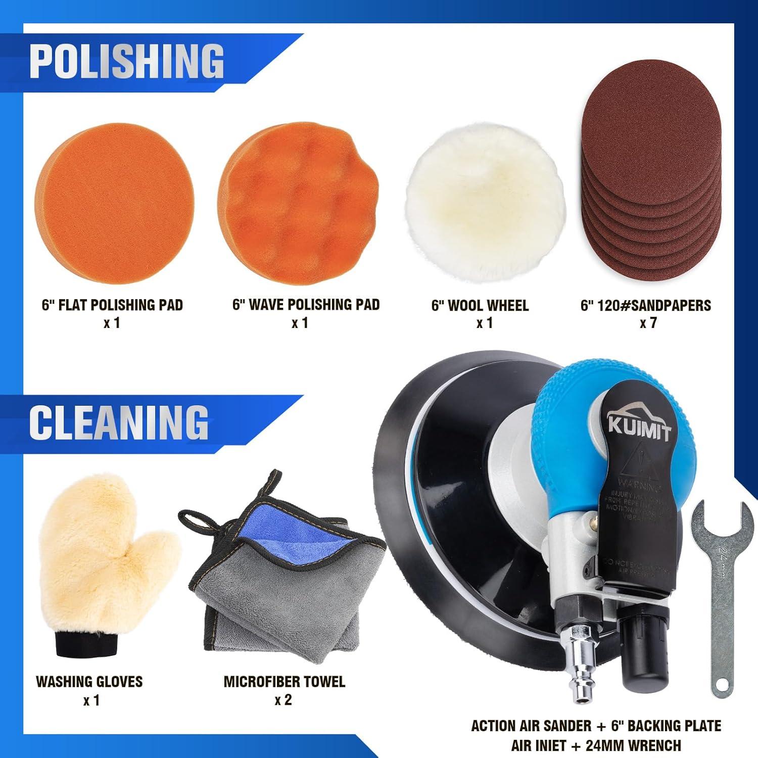 Lijadora de Aire KUIMIT DMJ 15,24 cm Doble Acción