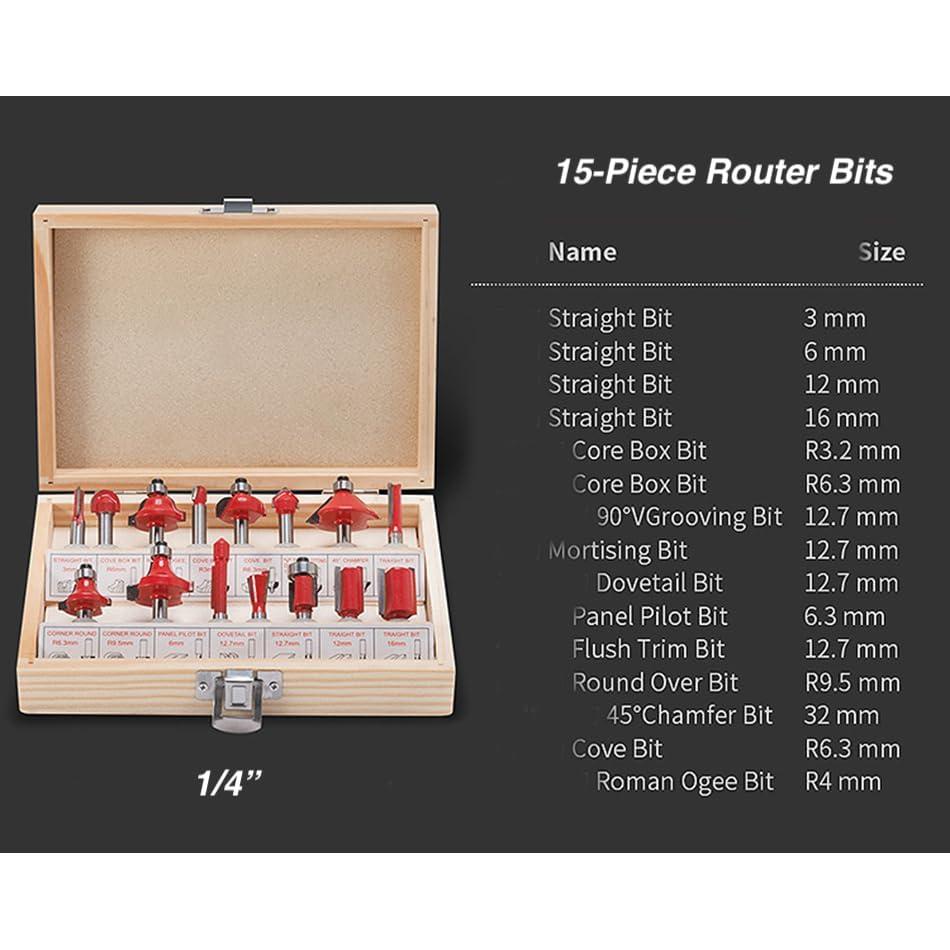 Router Eléctrico Mefape 800W 30000RPM con 15 Puntas