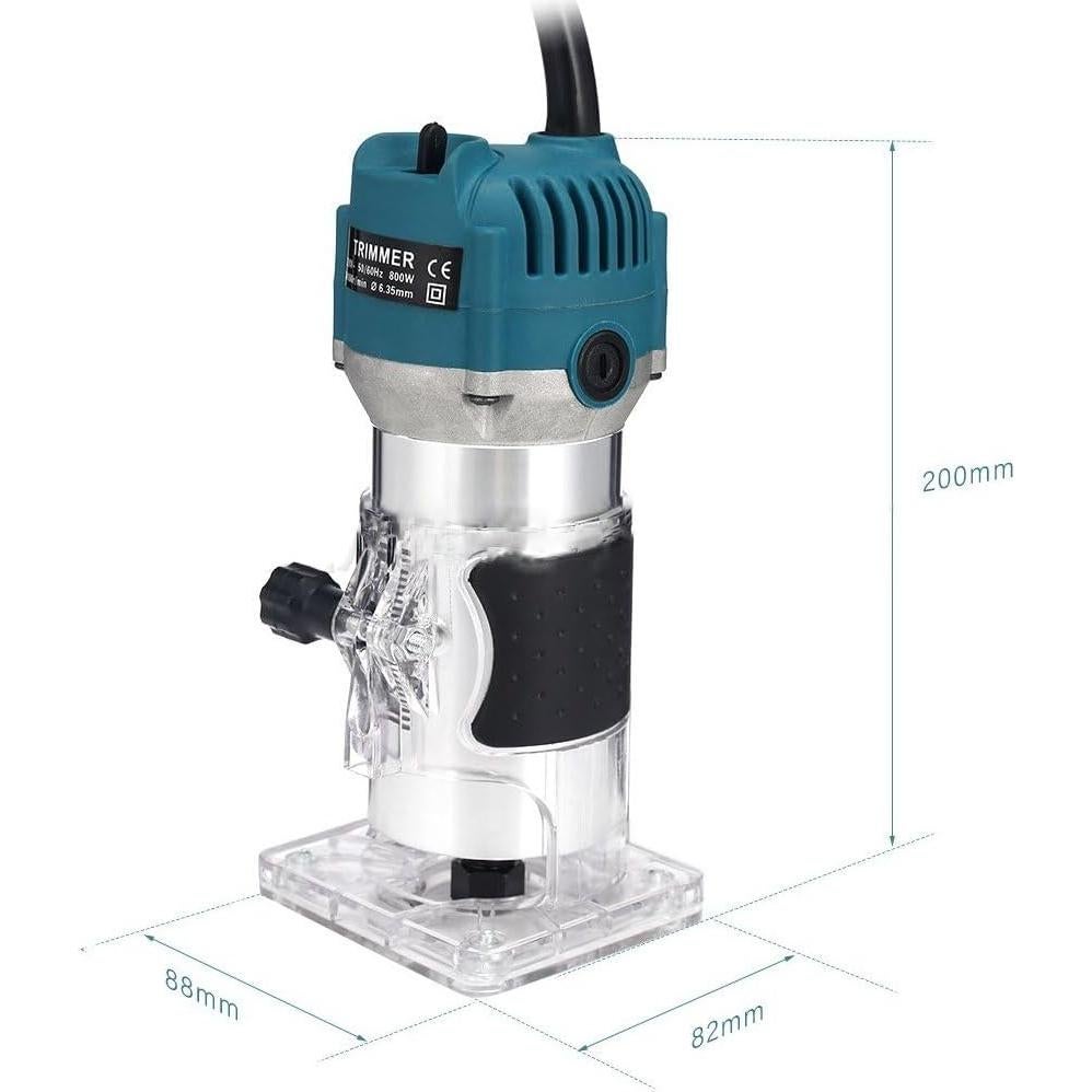 Router Eléctrico Mefape 800W 30000RPM con 15 Puntas