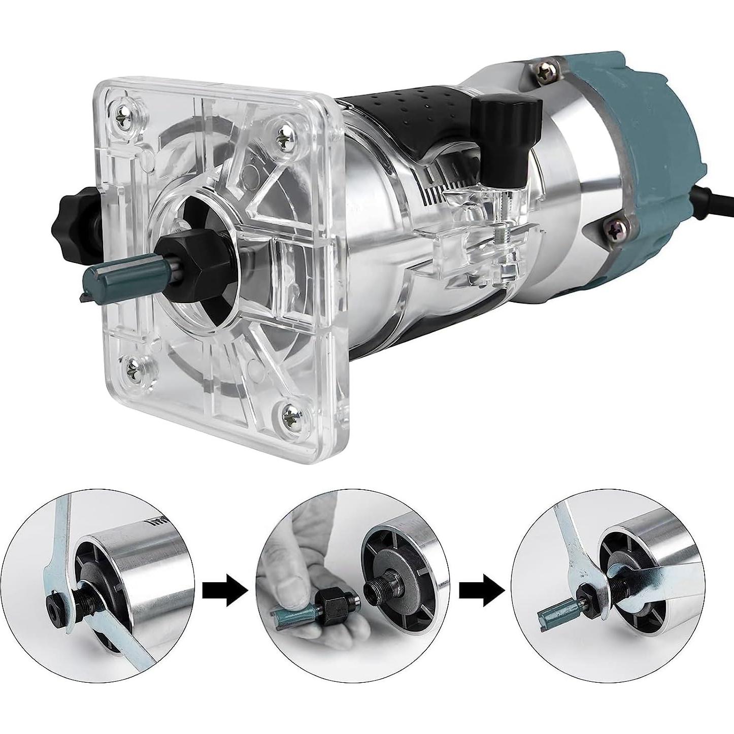 Router Eléctrico Mefape 800W 30000RPM con 15 Puntas