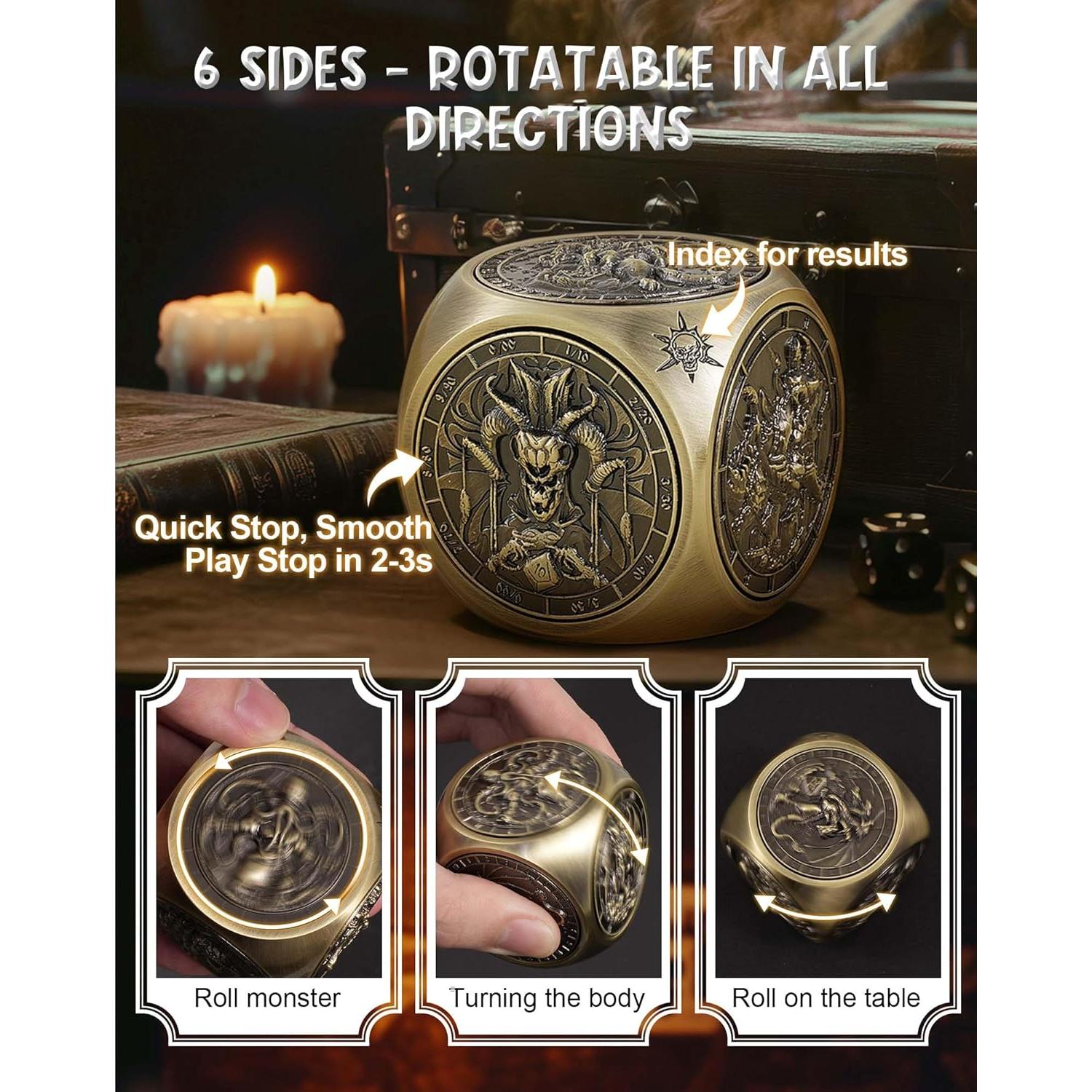 Set de Dados DND 7 en 1 Kabinka Bronce para RPG