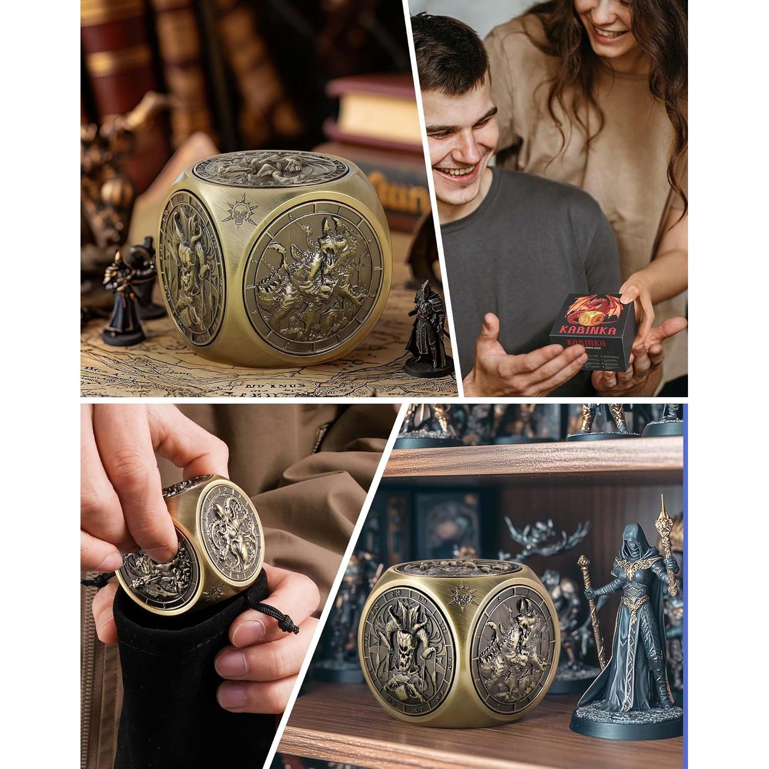 Set de Dados DND 7 en 1 Kabinka Bronce para RPG