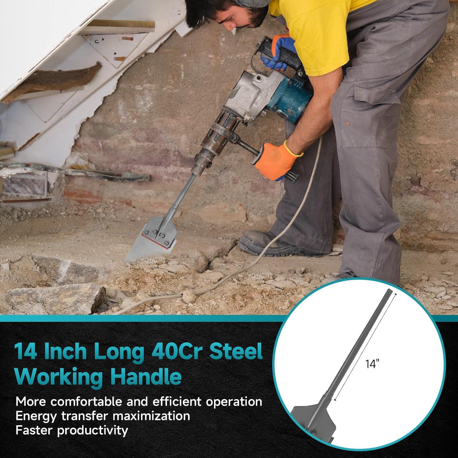 Cincel raspador de piso YOSIGHT 15.24 cm SDS-Max acero