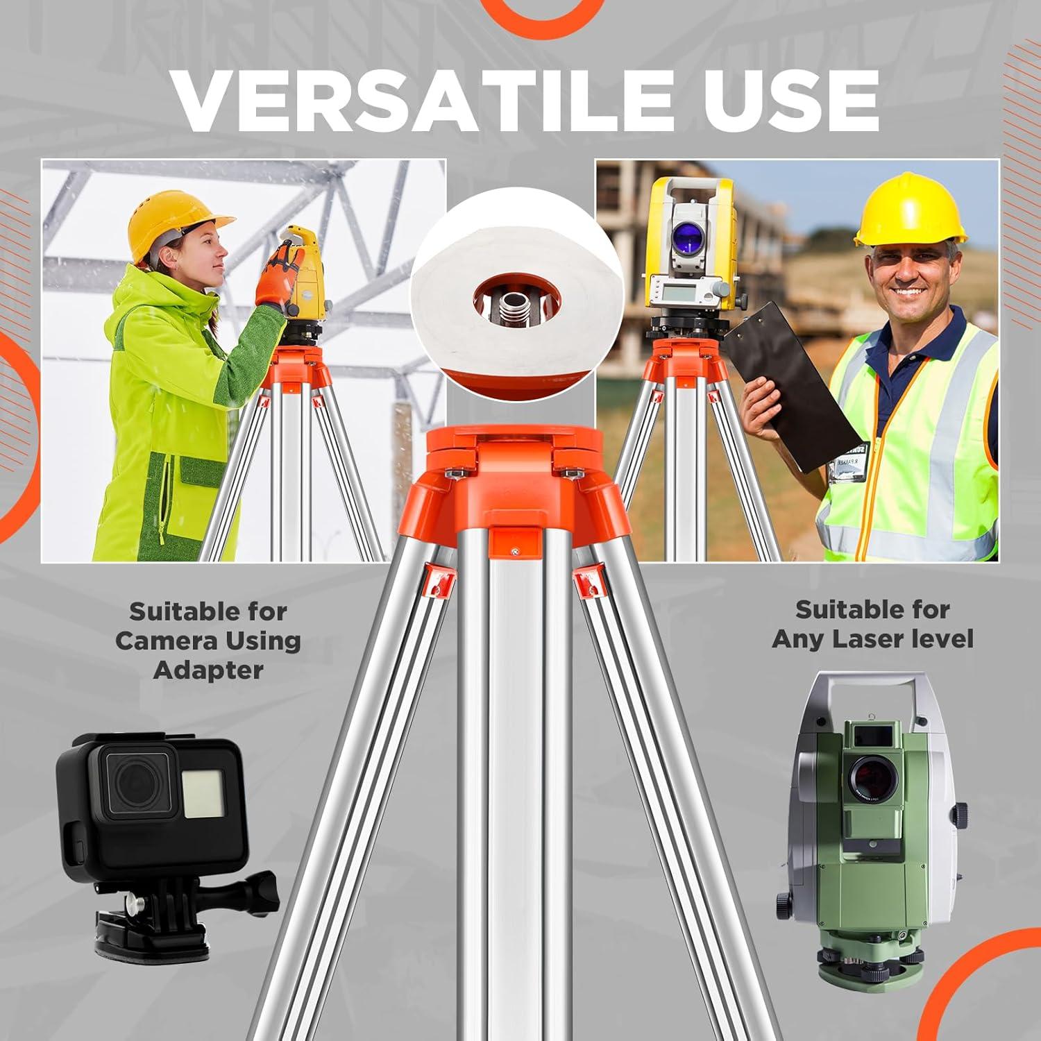 Trípode de Aluminio Saysurey para Nivel Láser 90-150 cm