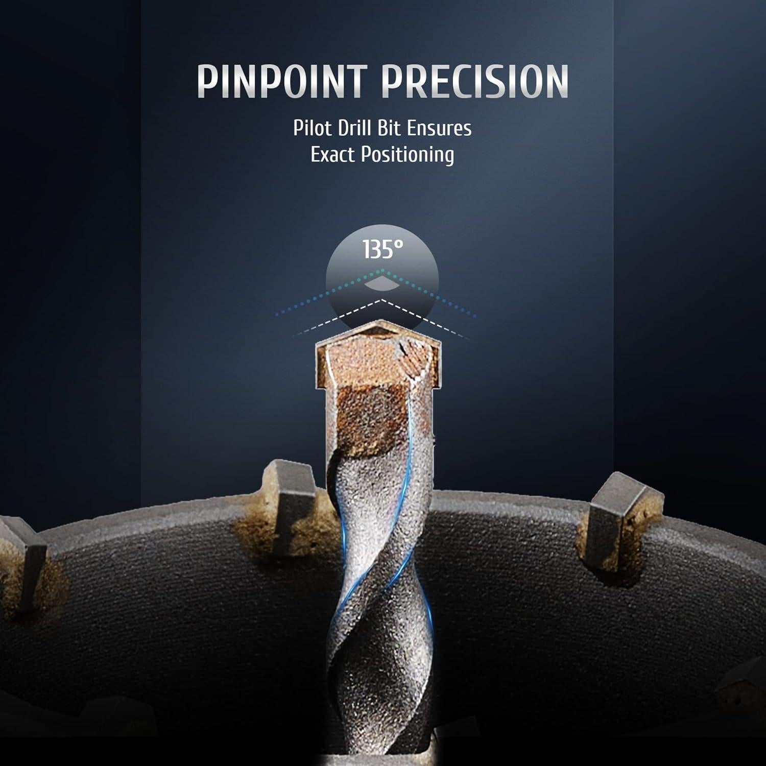 Kit de Brocas de Corona ZELCAN SDS Plus 30-100 mm 9 en 1