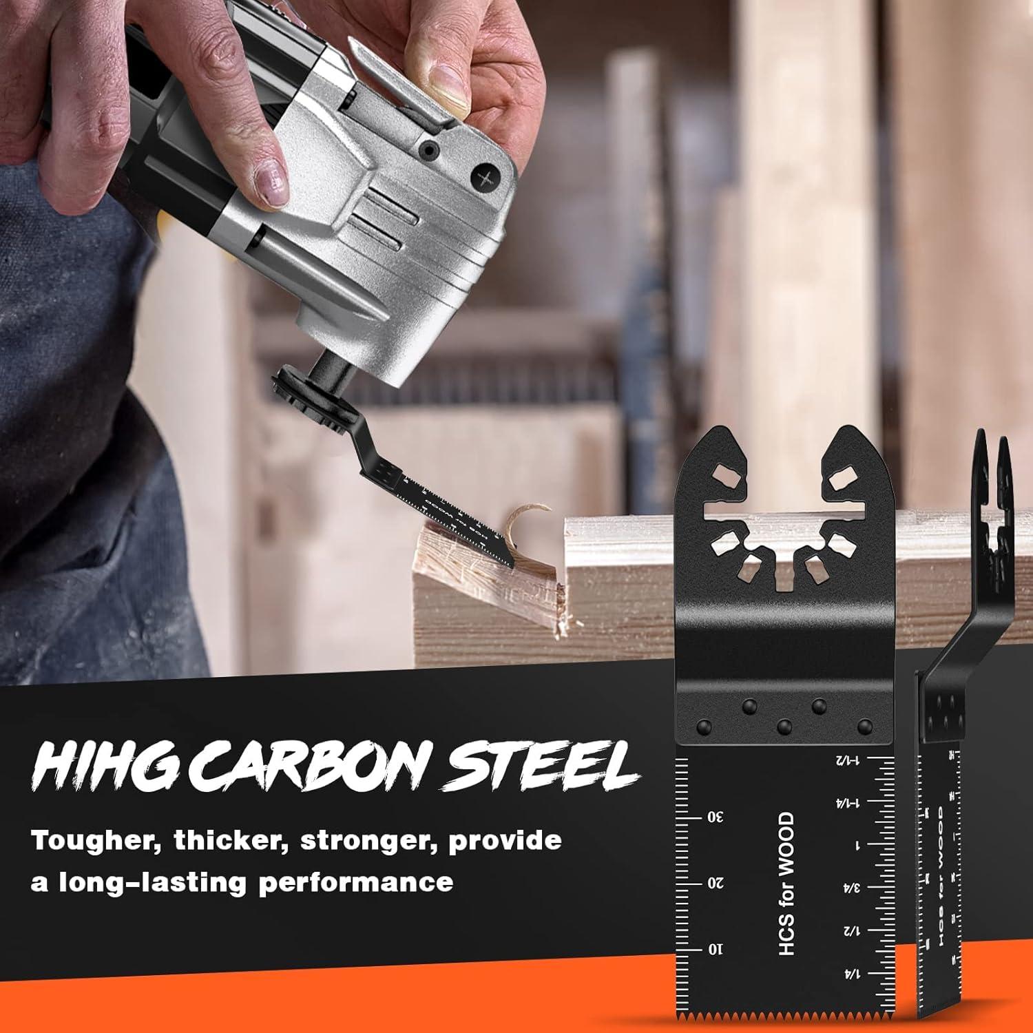 Kit de Cuchillas Oscilantes Royars 50 Pcs para Madera y Plástico