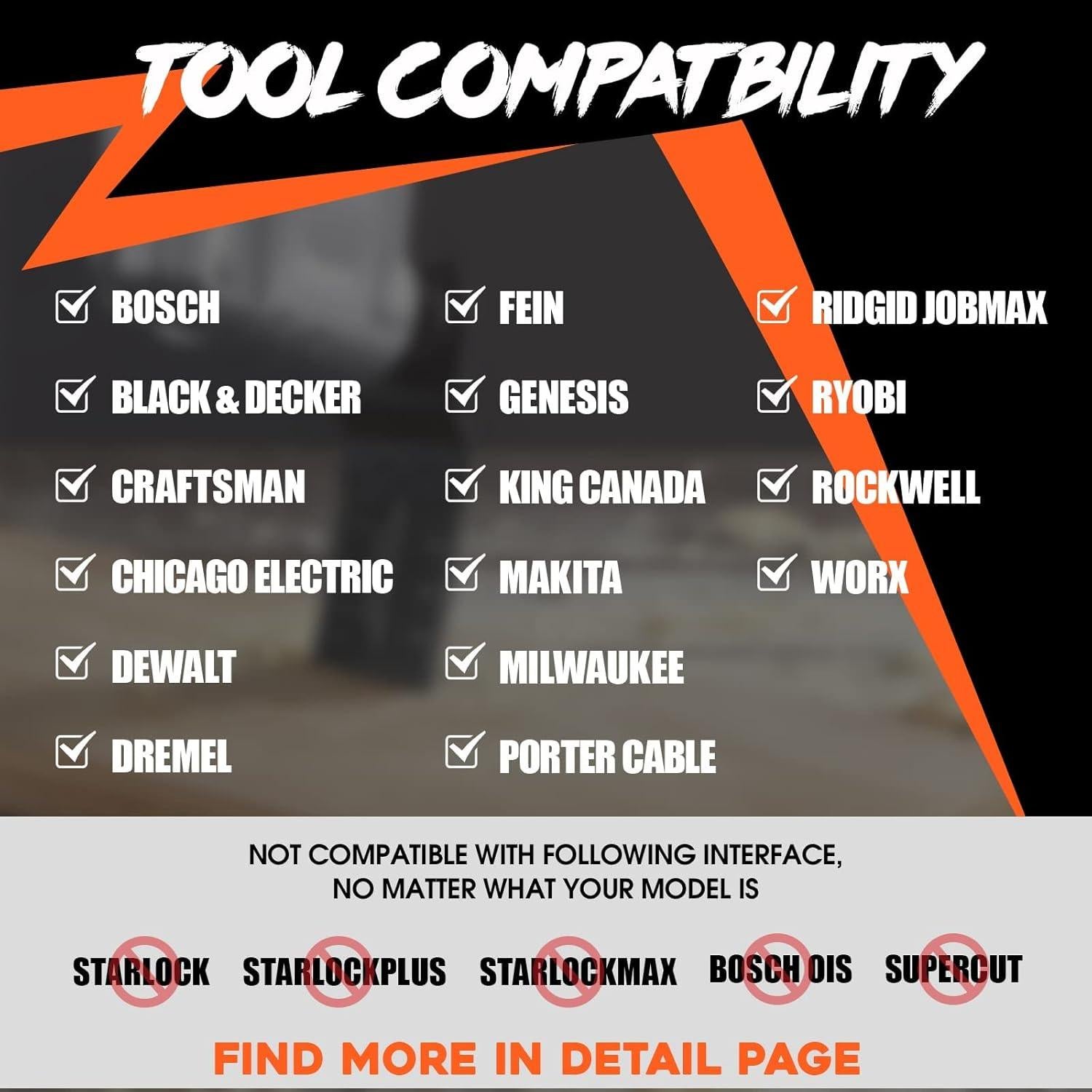 Kit de Cuchillas Oscilantes Royars 50 Pcs para Madera y Plástico