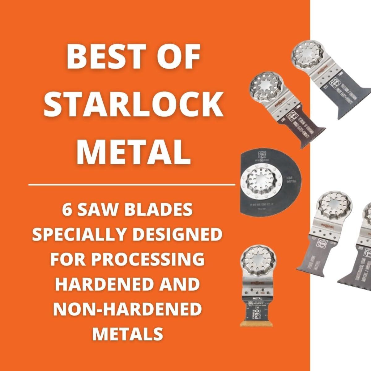 Juego de Hojas de Sierra Fein E-Cut Starlock - 6 Piezas para Metales