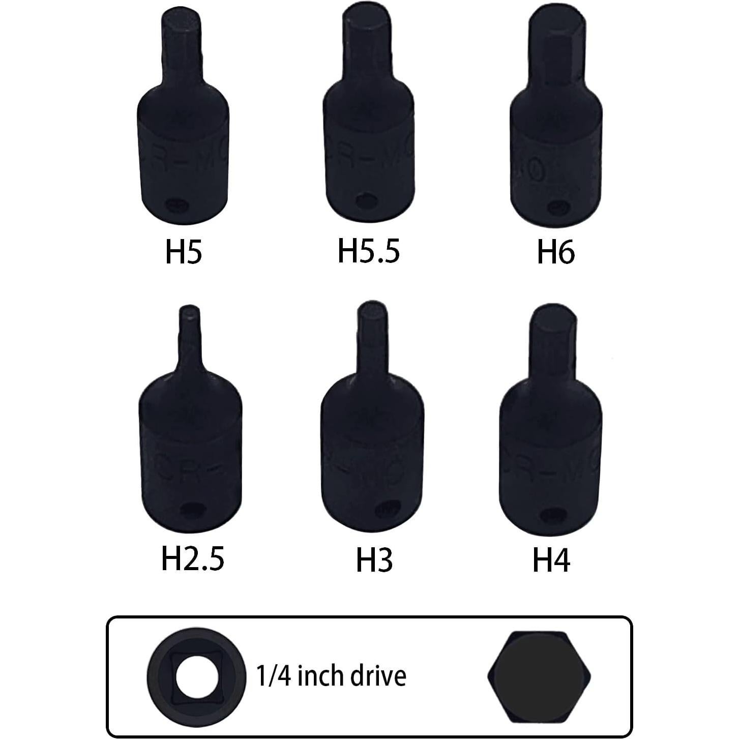 Juego de 14 Piezas de Enchufe Hexagonal JEUCLEL Métrico