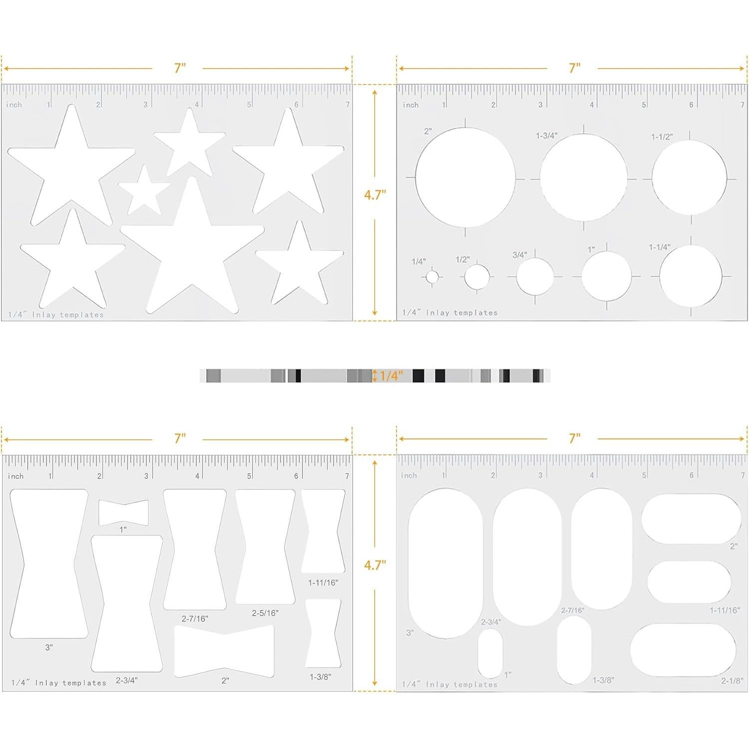 Plantilla Router 8 en 1 Hecfu para Carpintería y Decoración