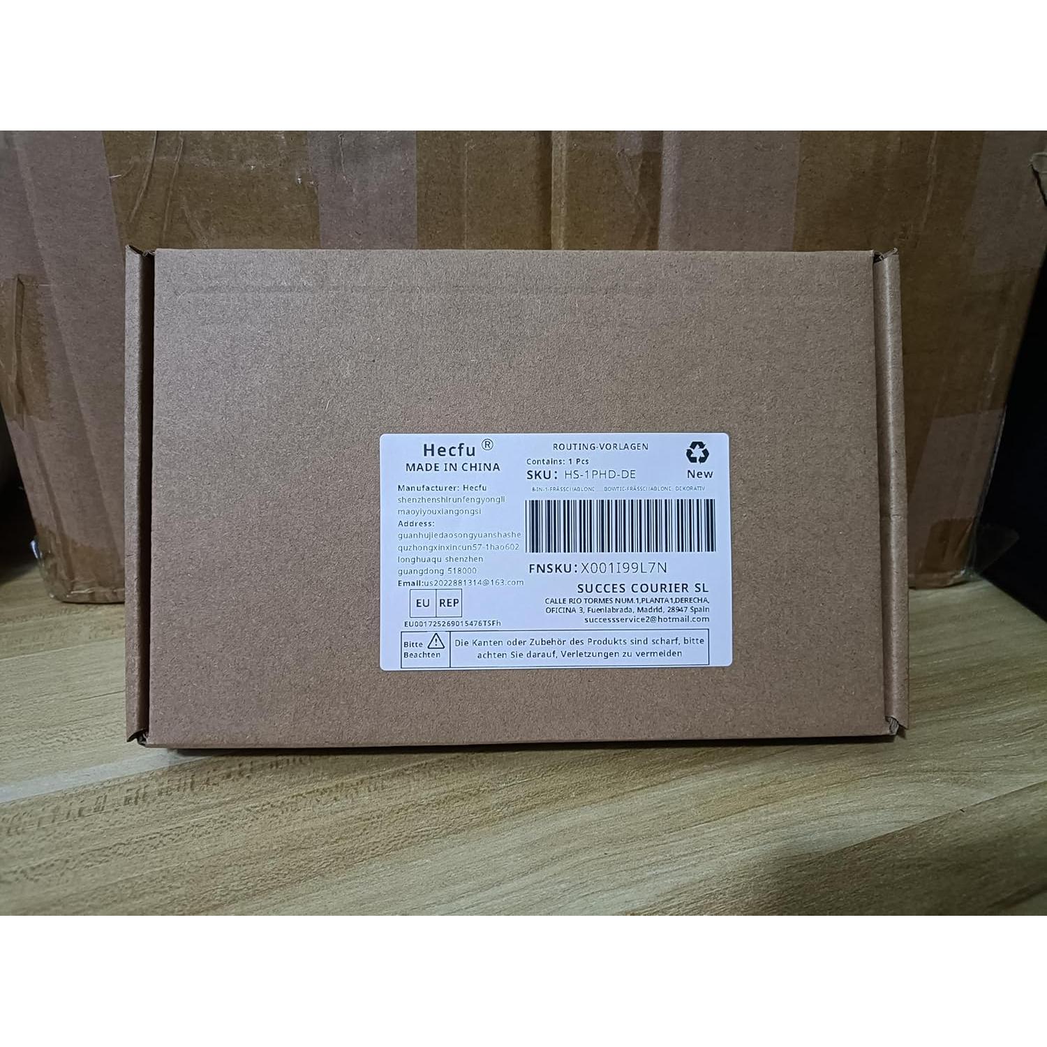 Plantilla Router 8 en 1 Hecfu para Carpintería y Decoración