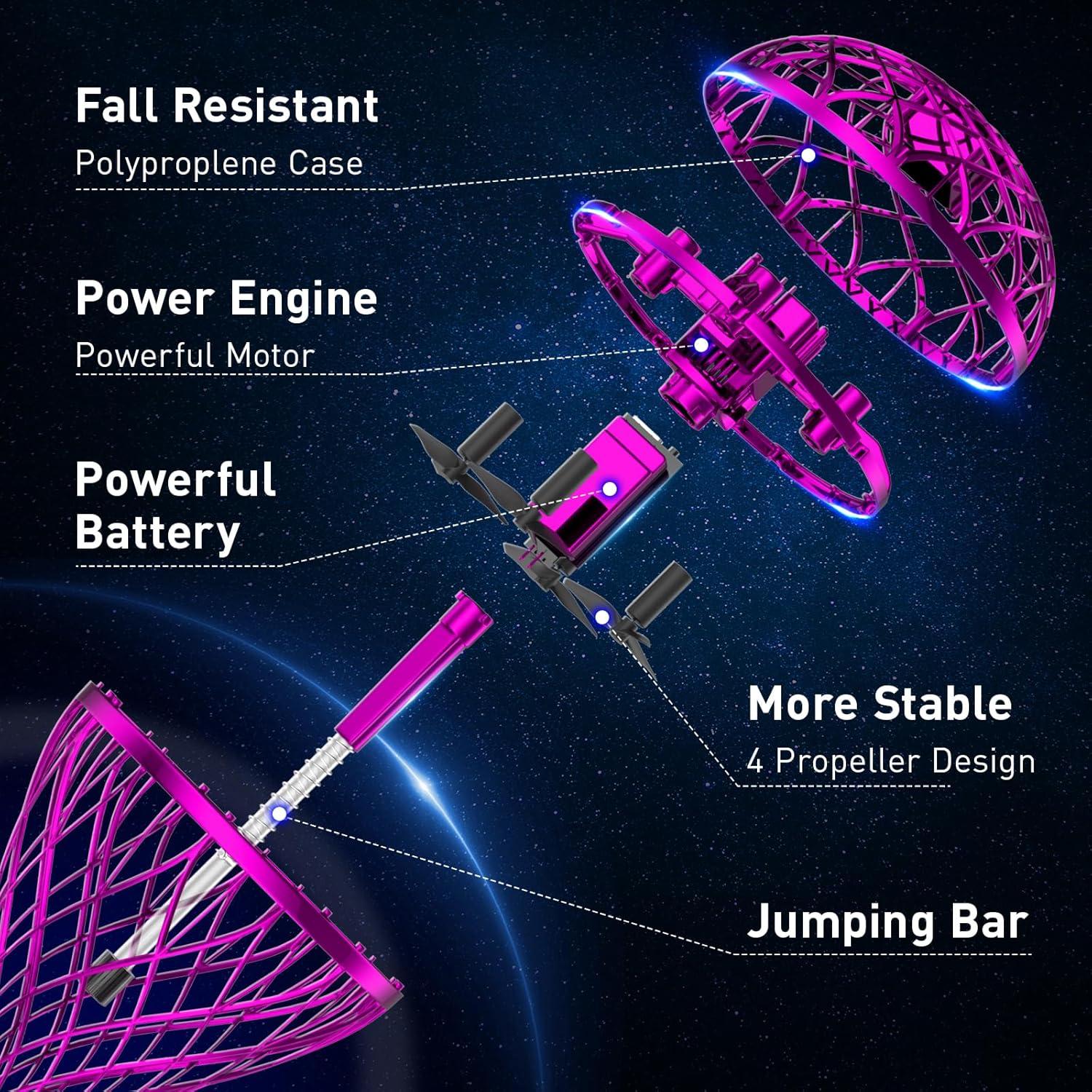 Dron Saltarín OFUN TSM022-B con Luces LED y Giros 360