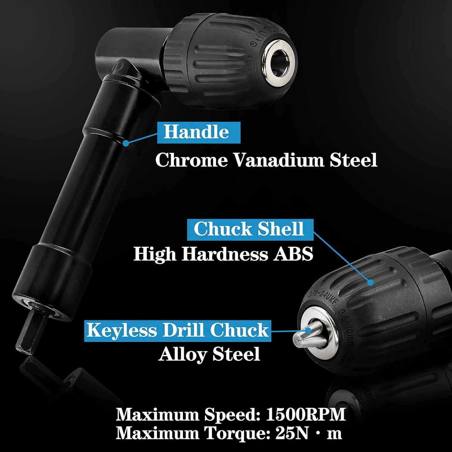 Adaptador de Taladro en Ángulo Recto Jamiikury 90° 8mm