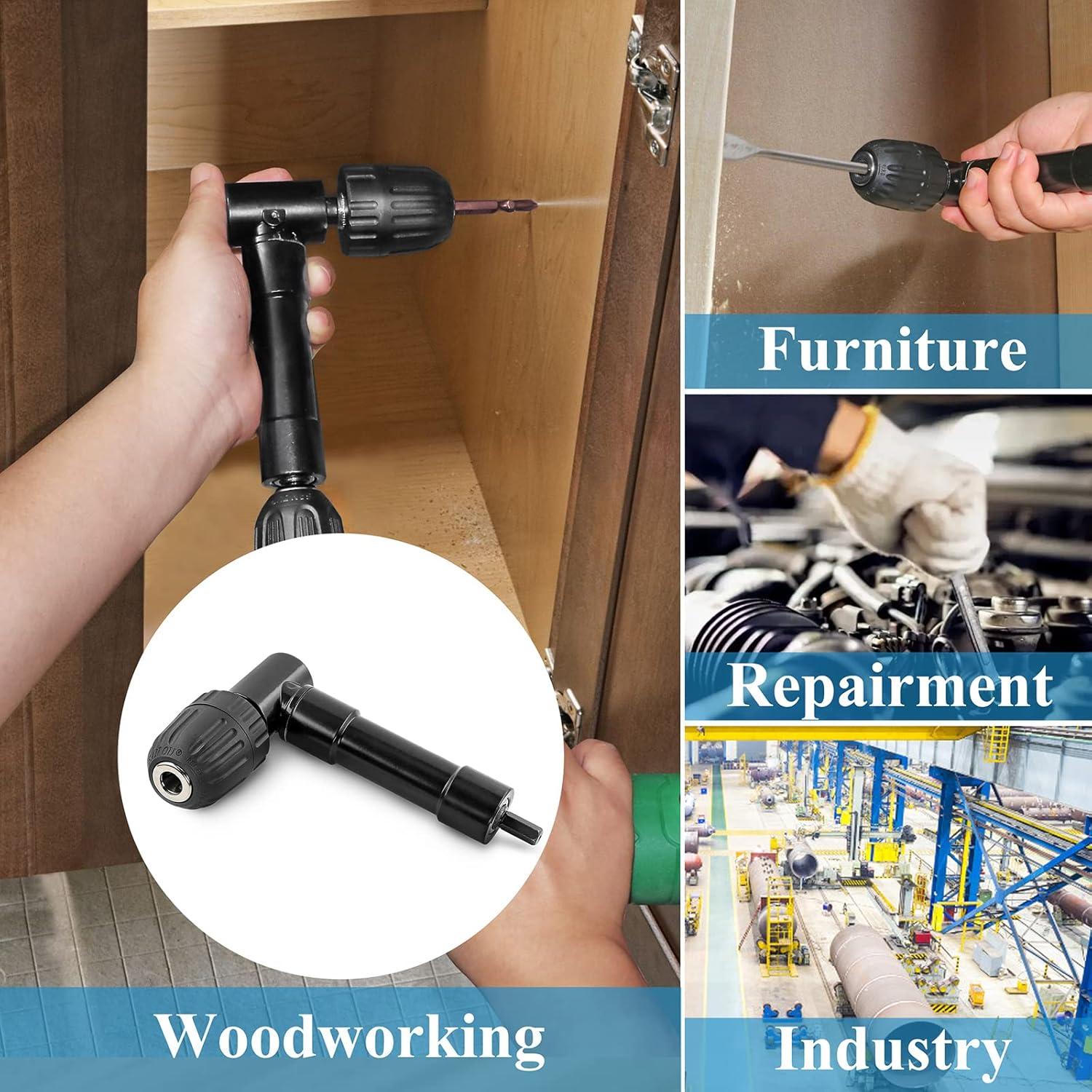 Adaptador de Taladro en Ángulo Recto Jamiikury 90° 8mm