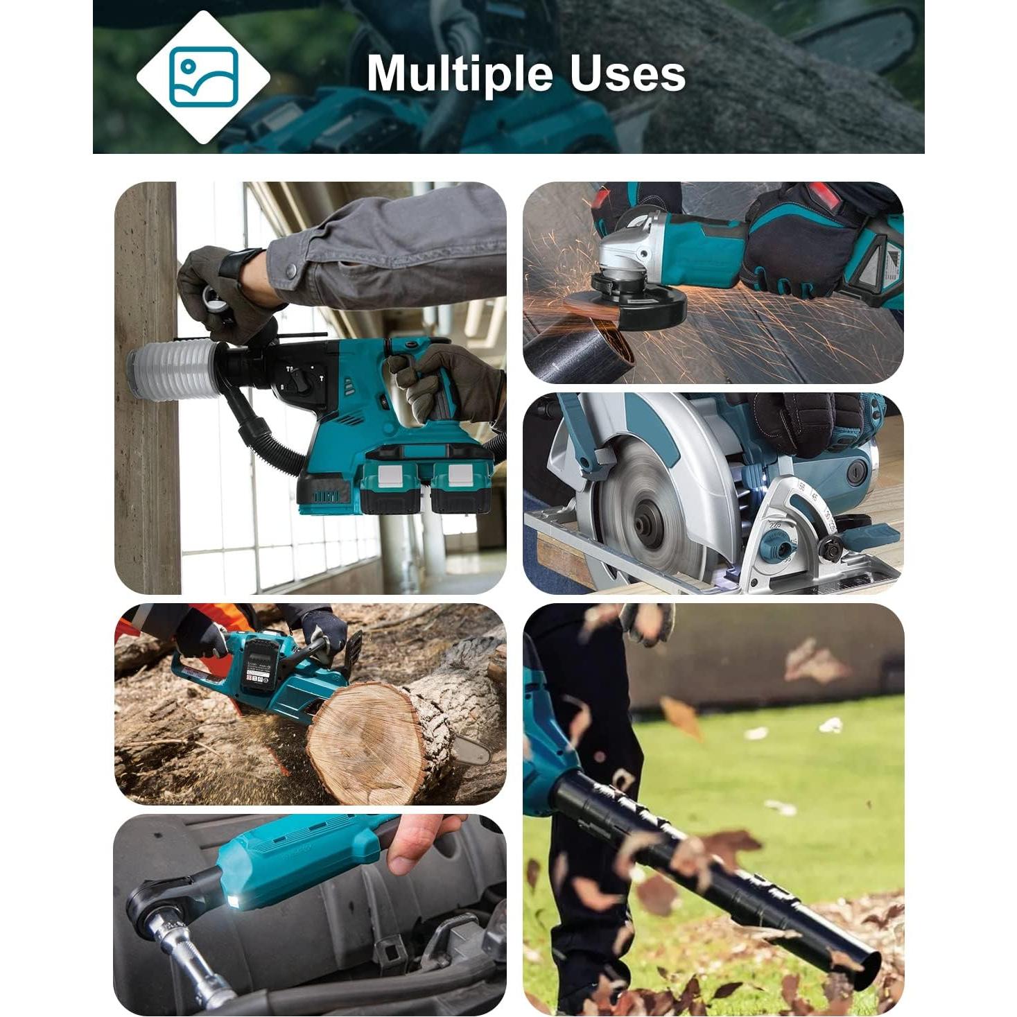 Paquete de 2 Baterías 18V Makita BL1860B 6000mAh Compatibles